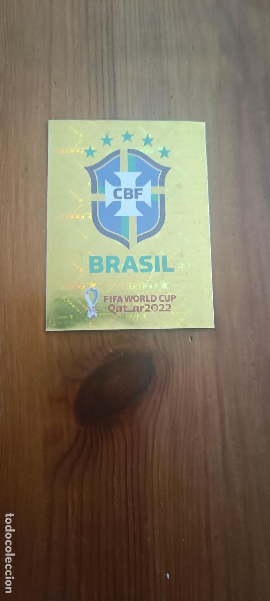 Cromos de F&uacute;tbol: CROMO DE FUTBOL ESCUDO DE BRASIL SIN PEGAR N&ordm; 2 MUNDIAL QATAR 2022 DE PANINI