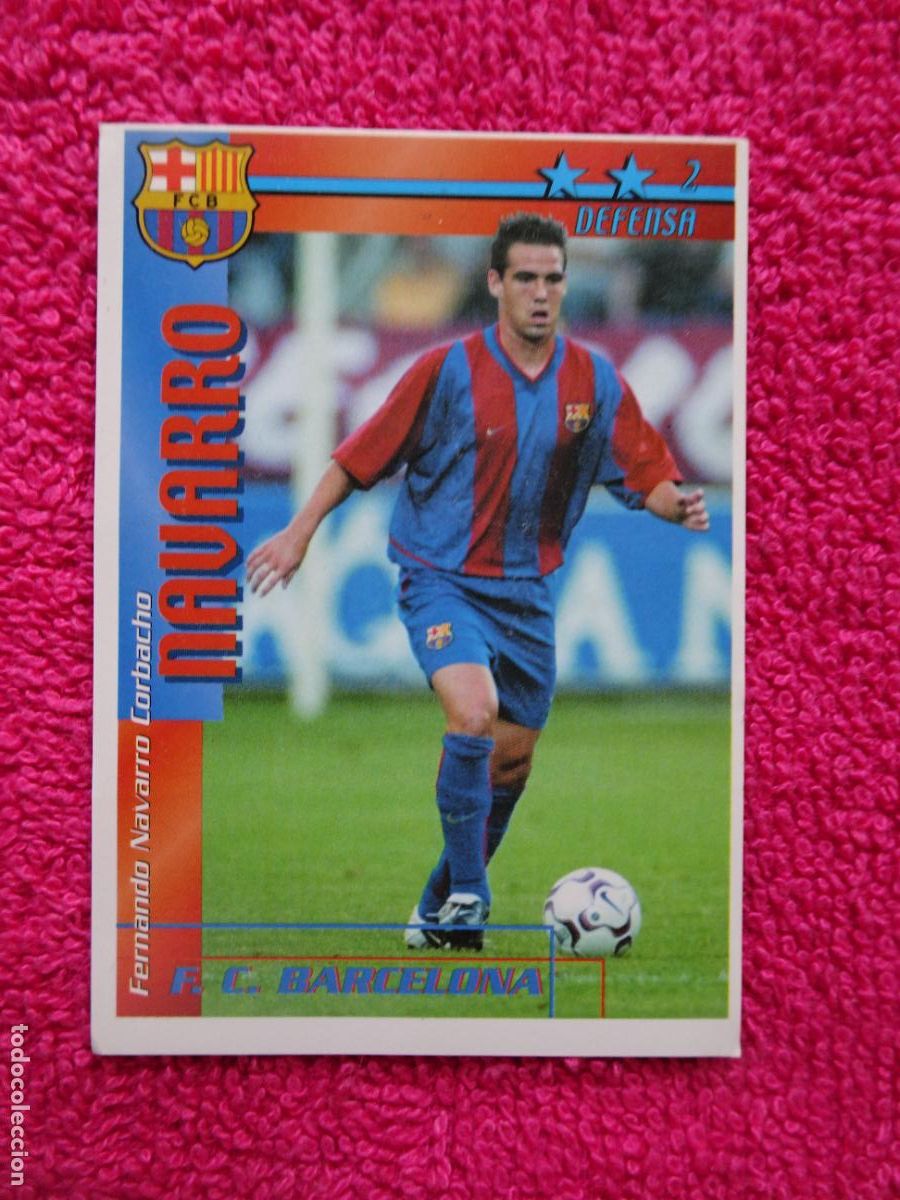 Figurine di Calcio: liga 2002-2003 navarro barcelona futbol match total magic box int.