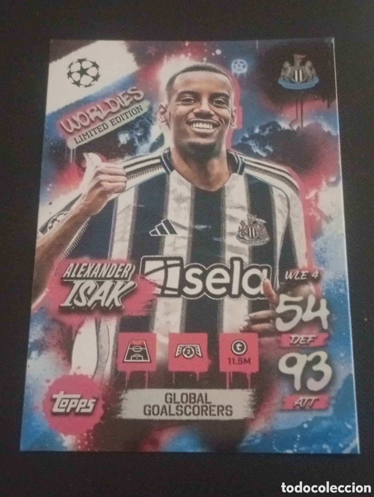 Football Stickers: l&iacute;mited edition ISAK NEWCASTLE TOPPS MATCH ATTAX 2025 2026 25 26 CROMOS EDICI&Oacute;N LIMITADA