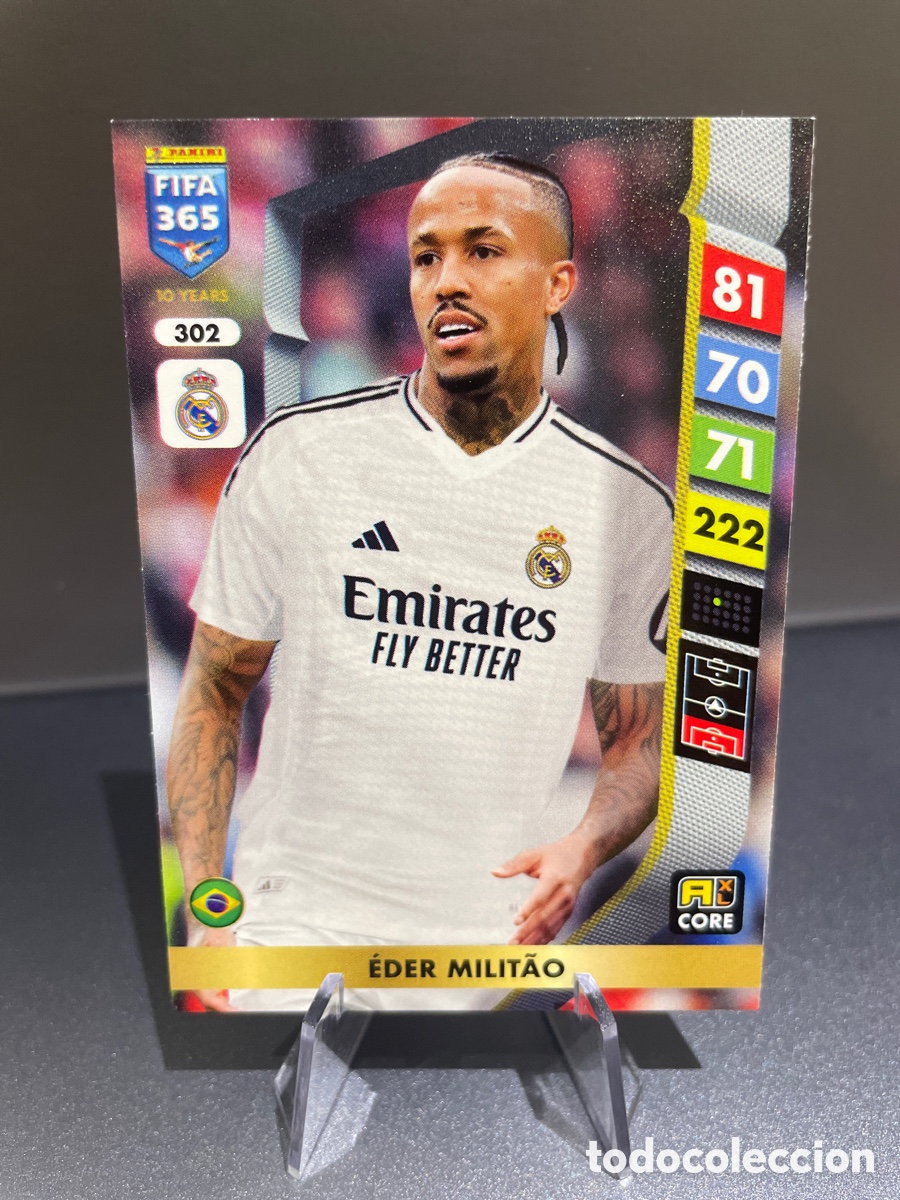 Cromos de f&uacute;tbol: Militao 302 Panini Adrenalyn XL FIFA 365 2024-25 Real Madrid