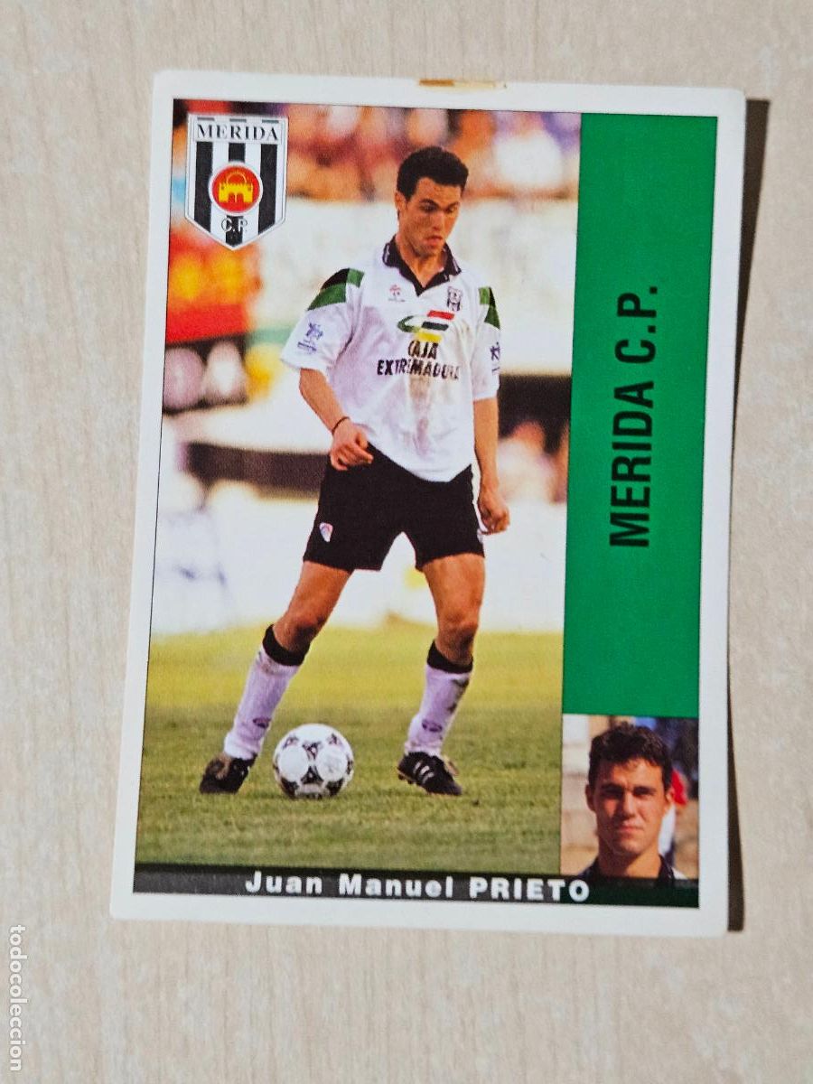 Cromos de F&uacute;tbol: CROMO PRIETO - MERIDA - LIGA PANINI 95 96 - SIN PEGAR -