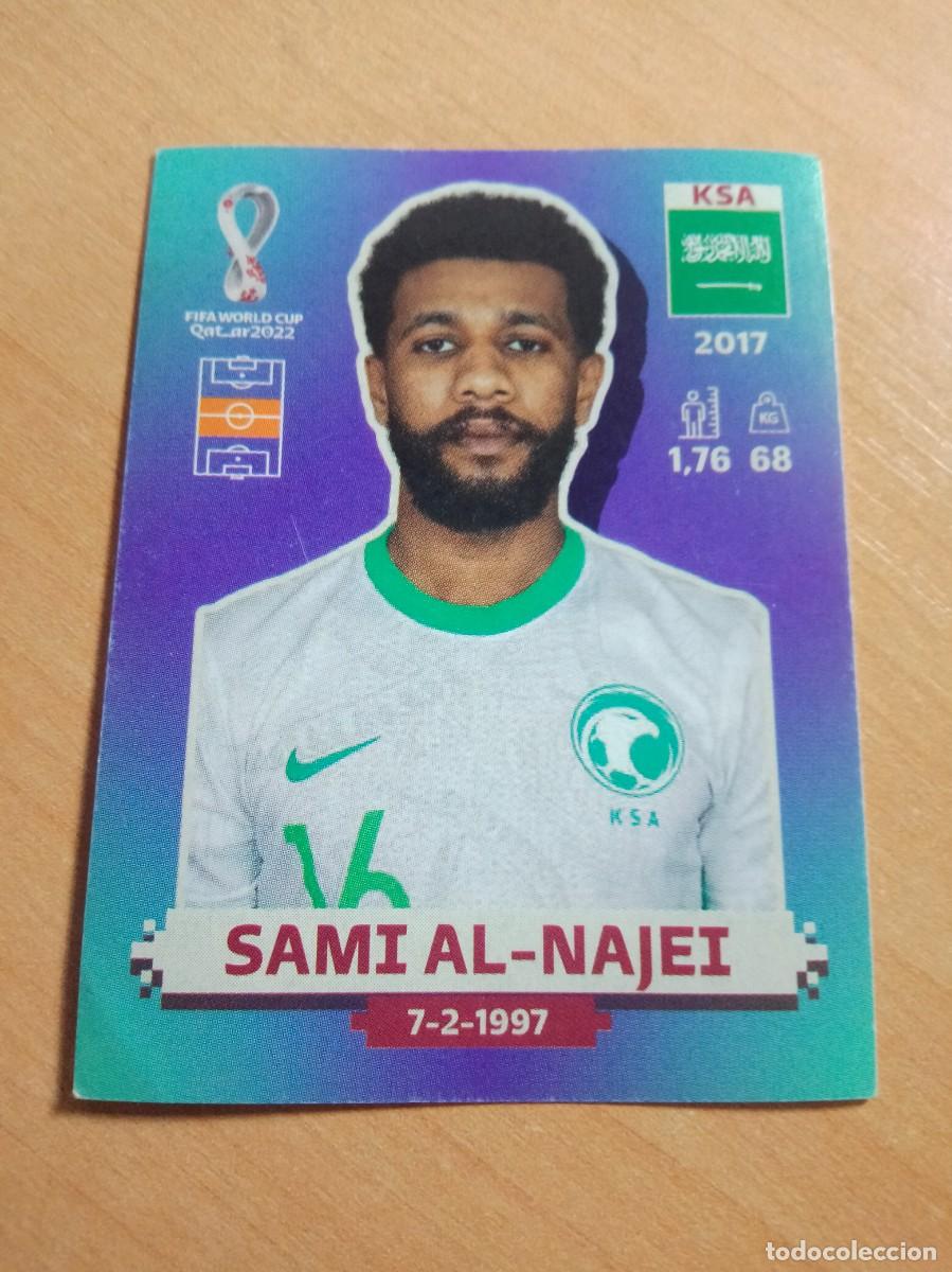 Cromos de F&uacute;tbol: KSS 14 SAMI AL-NAJEI ARABIA SAUD&Iacute; 2022 MUNDIAL QATAR 22 STICKERS PANINI