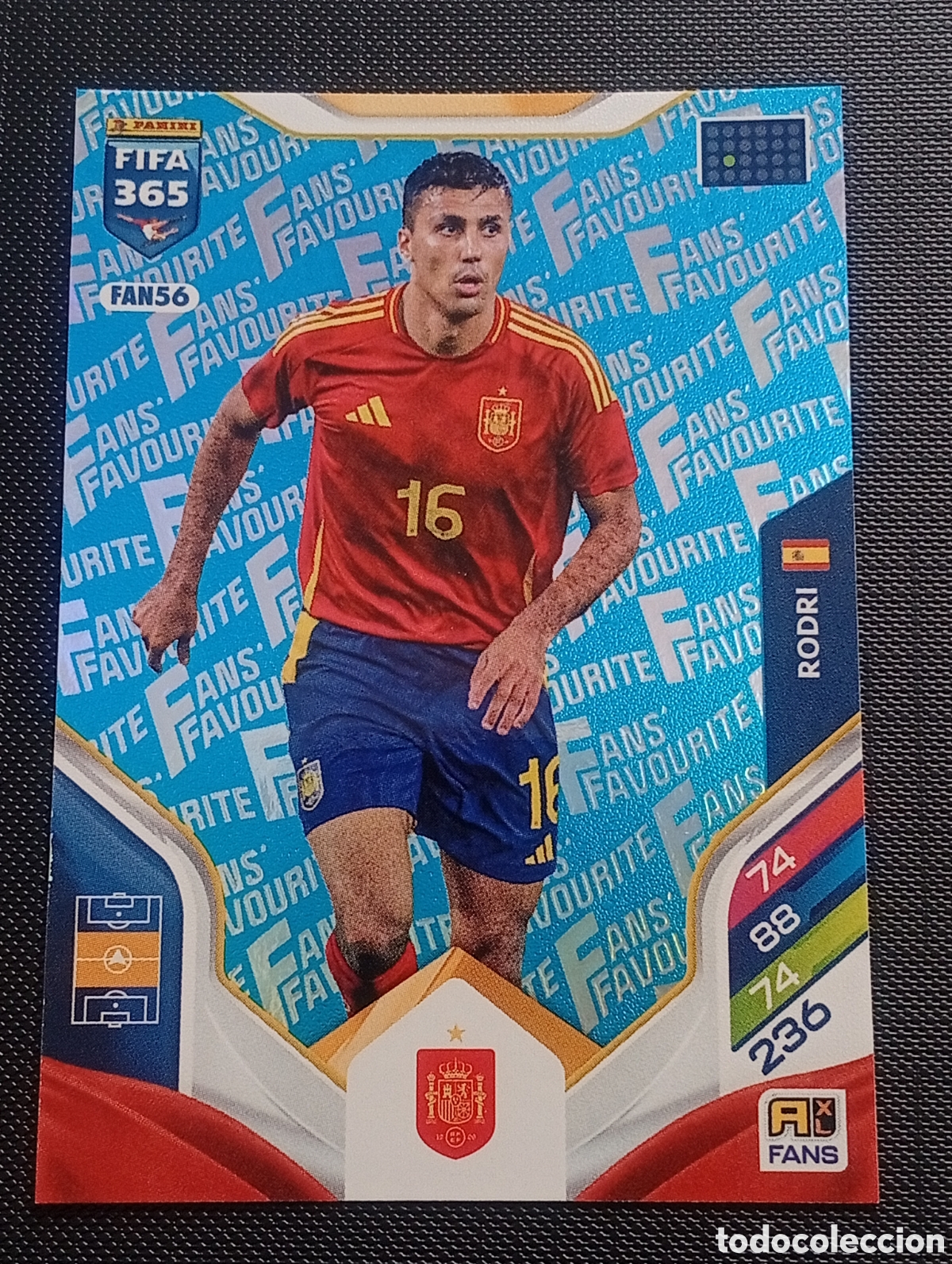 Cromos de Futebol: FAN56 paralela blue RODRI SPAIN ESPA&Ntilde;A ADRENALYN 365 2025 2026 25 26 CARD CROMO PANINI TOPPS
