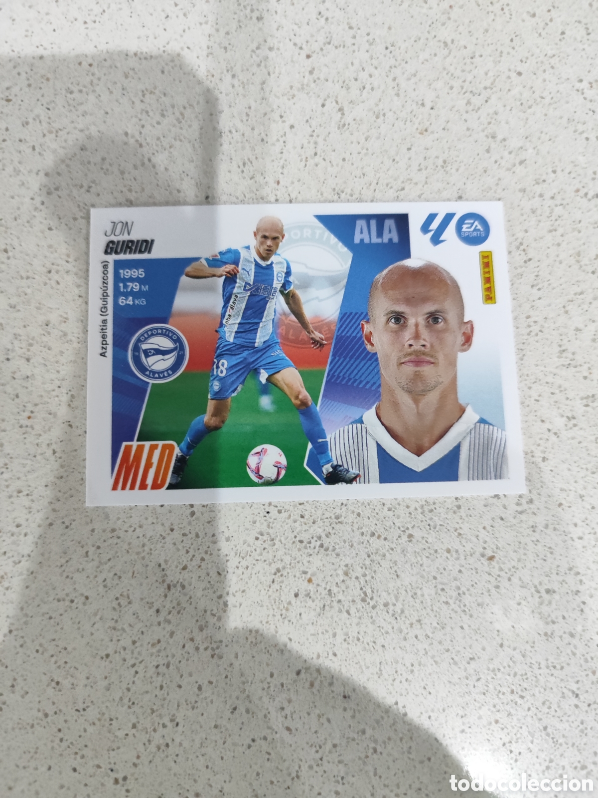 Cromos de Futebol: CROMO N&Uacute;MERO 13 GURIDI ALAV&Eacute;S. LIGA ESTE 25/26.