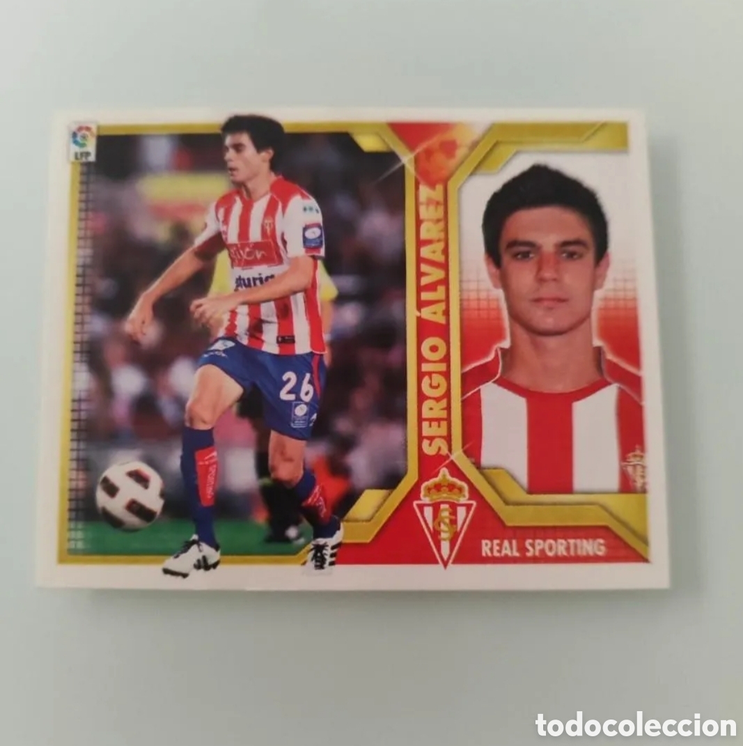 Cromos de f&uacute;tbol: CROMO SERGIO &Aacute;LVAREZ SPORTING DE GIJ&Oacute;N N&Uacute;MERO 10 BIS COLOCA. LIGA ESTE 11/12. QUINTA EDICI&Oacute;N.
