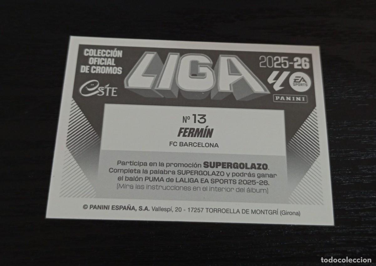 Cromos de f&uacute;tbol: -ESTE 25-26 : FERMIN ( BARCELONA ) - Foto 2