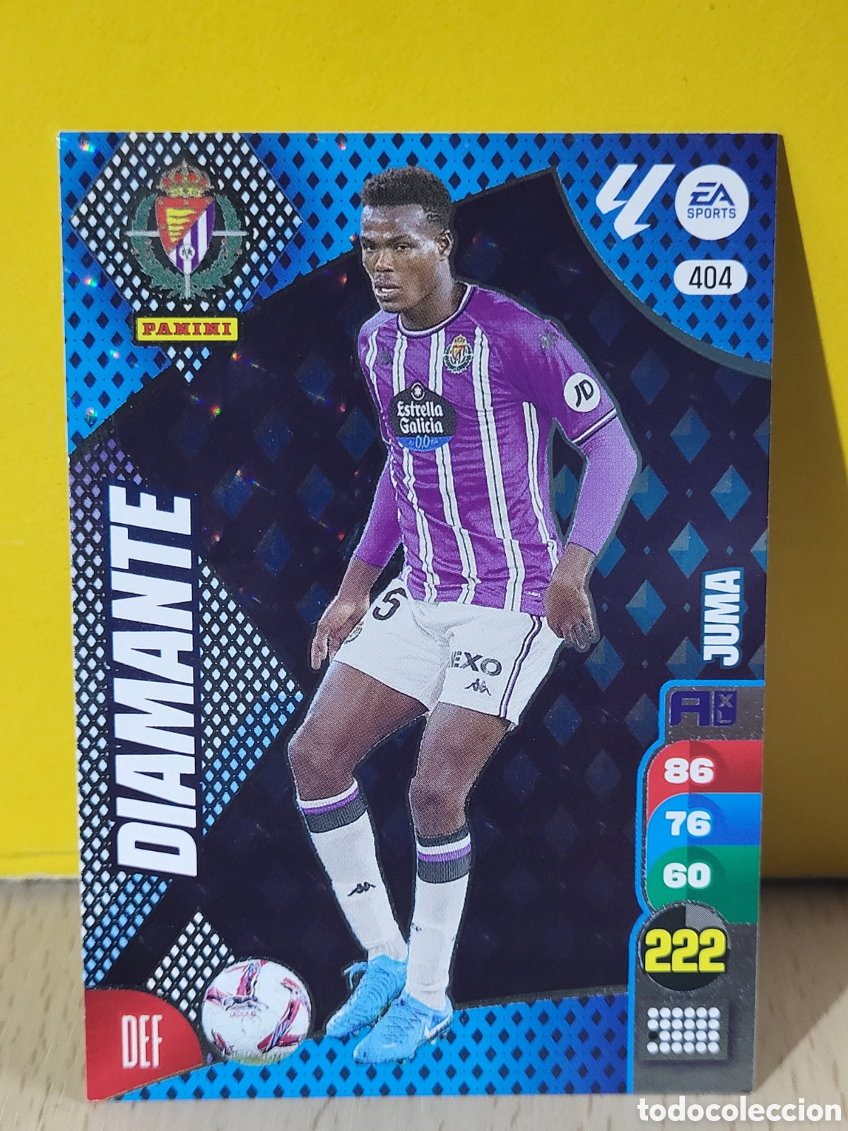 Cromos de f&uacute;tbol: JUMA VALLADOLID DIAMANTE N&ordm; 404 ADRENALYN 24 25 2024 2025 PANINI