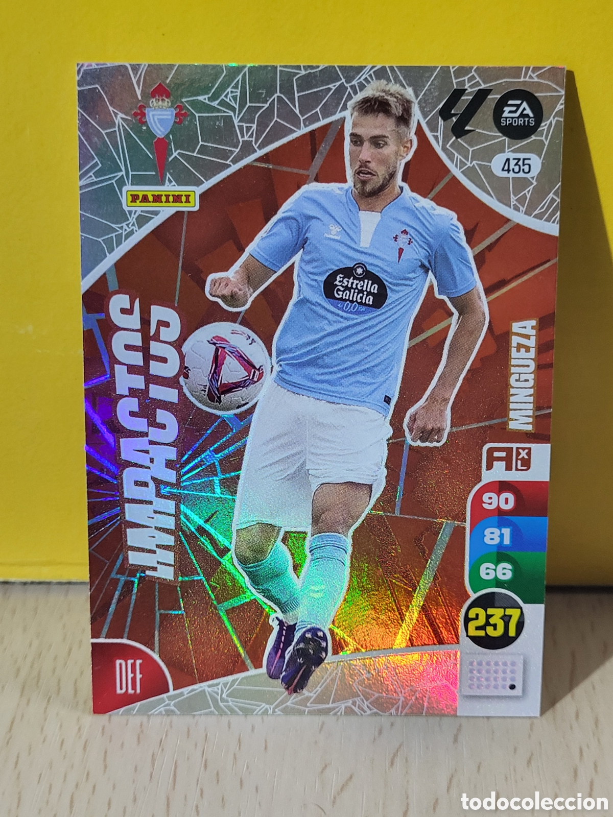 Figurine di Calcio: MINGUEZA CELTA IMPACTOS N&ordm; 435 ADRENALYN 24 25 2024 2025 PANINI