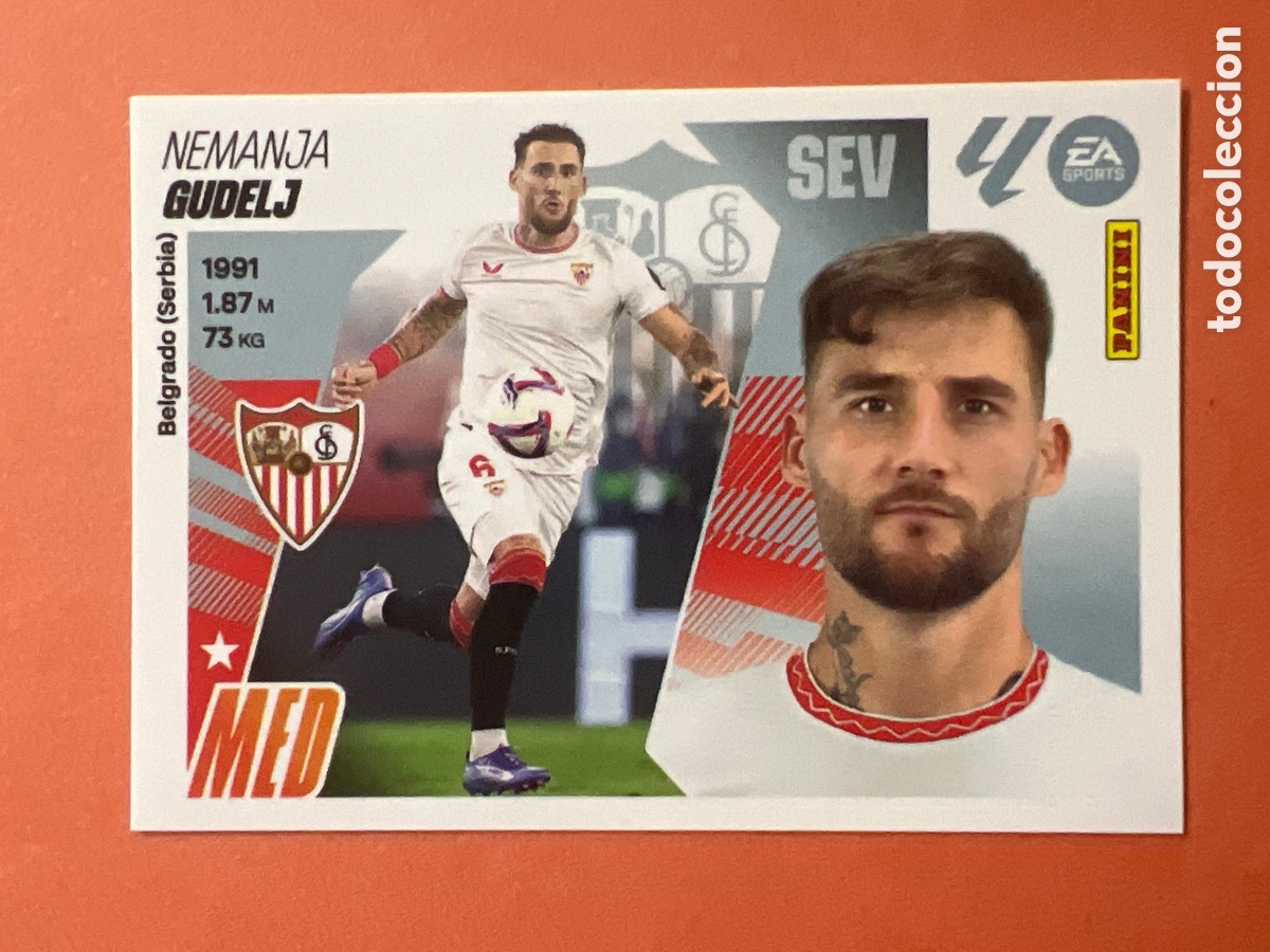 Figurine di Calcio: C9078. GUDELJ SEVILLA N&ordm; 11 LIGA ESTE 25 26 2025 2026 PANINI