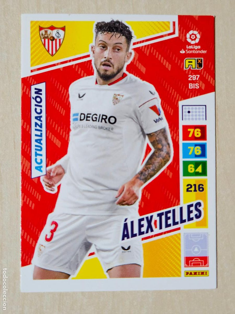 Cromos de F&uacute;tbol: FICHA N&ordm; 297 BIS - ALEX TELLES - ADRENALYN 22 23 - PANINI 2022 - 23 - CROMO - ACTUALIZACION