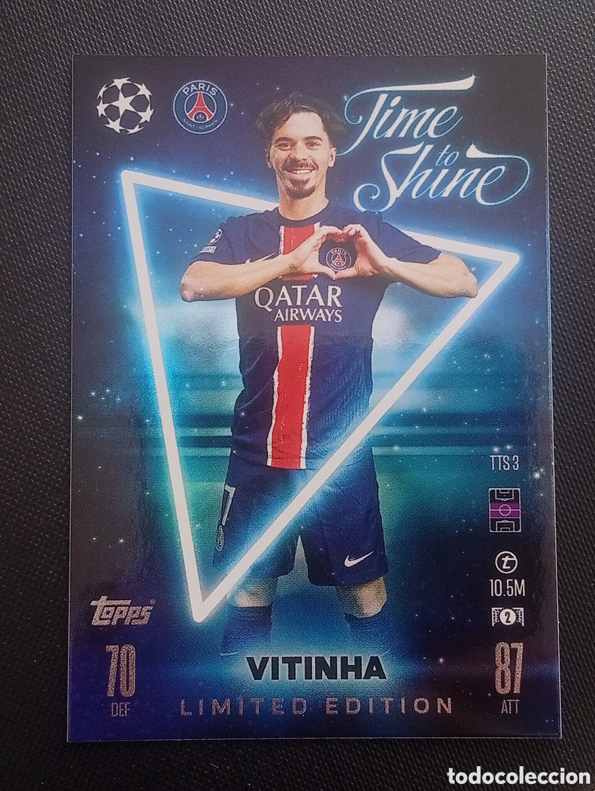 Figurine di Calcio: TTS3 TTS 3 l&iacute;mited edition VITINHA PSG PARIS LiMITADA TOPPS MATCH ATTAX 2024 2025 24 25 CARD