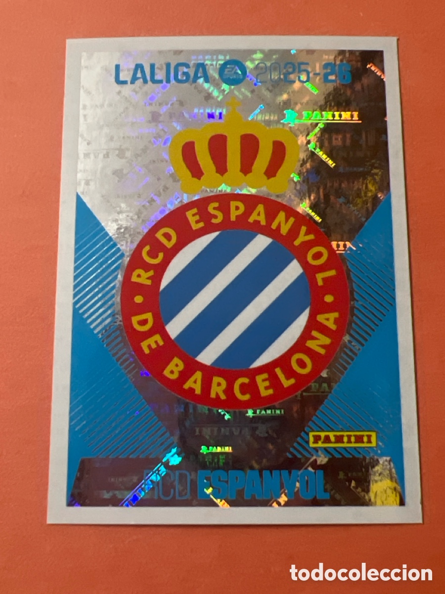 Figurine di Calcio: C8663. N&ordm; 1 ESCUDO ESPANYOL LIGA ESTE 25 26 2025 2026 SIN PEGAR NUNCA PEGADO
