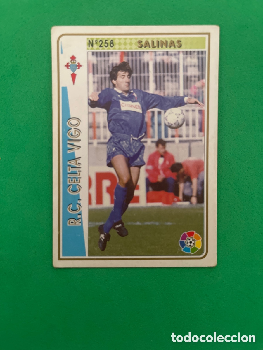 Cromos de F&uacute;tbol: SALINAS 258 CELTA DE VIGO FICHAS DE LA LIGA 1994 1995 MUNDICROM 94 95 MC CARD FUTBOL