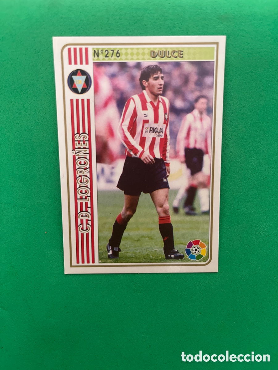 Fu&szlig;ball-Sticker: DULCE 276 LOGRO&Ntilde;ES LAS FICHAS DE LA LIGA 1994 1995 MUNDICROM 94 95 MC CARD FUTBOL