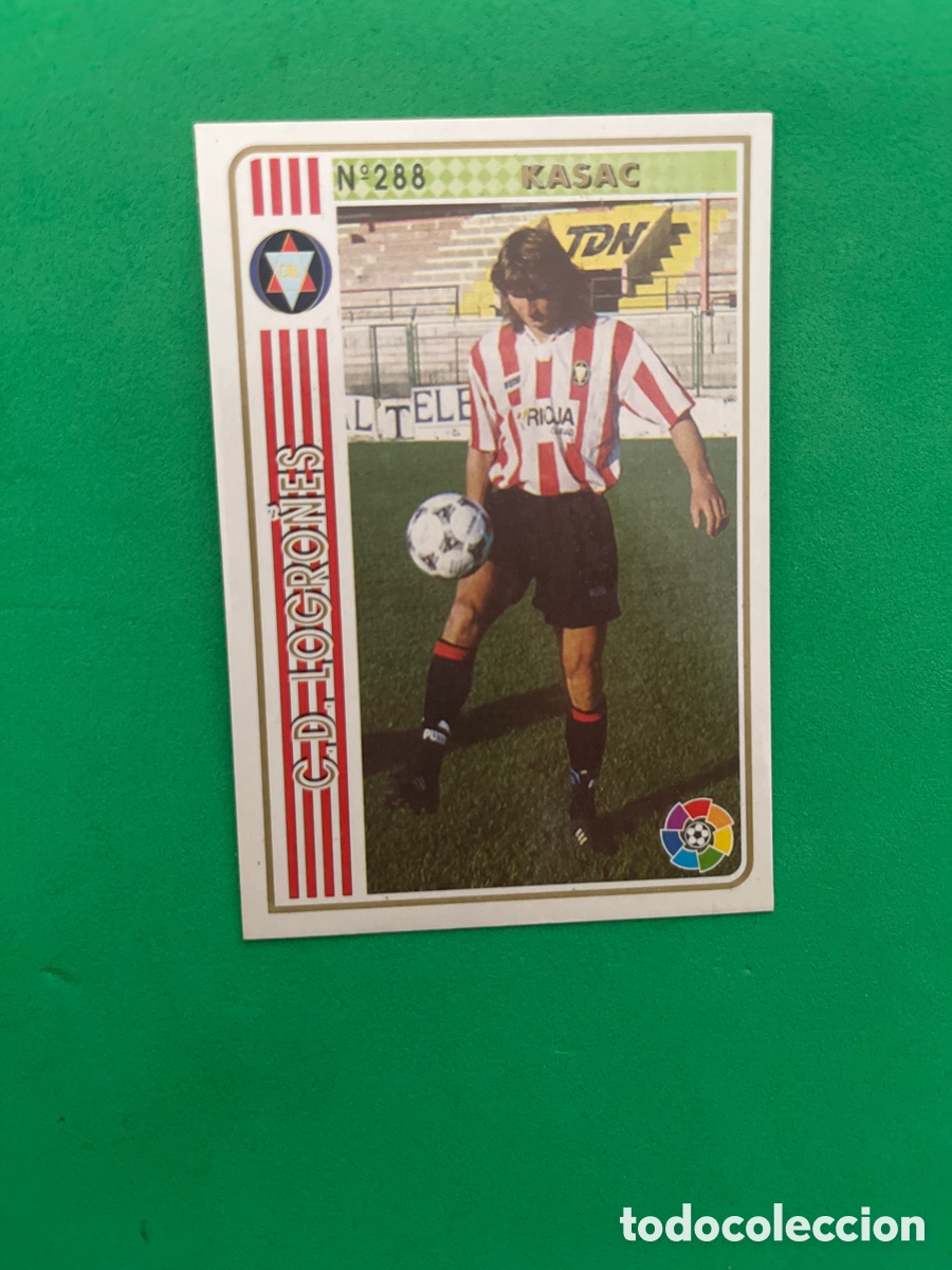 Fu&szlig;ball-Sticker: KASAC 289 LOGRO&Ntilde;ES LAS FICHAS DE LA LIGA 1994 1995 MUNDICROM 94 95 MC CARD FUTBOL