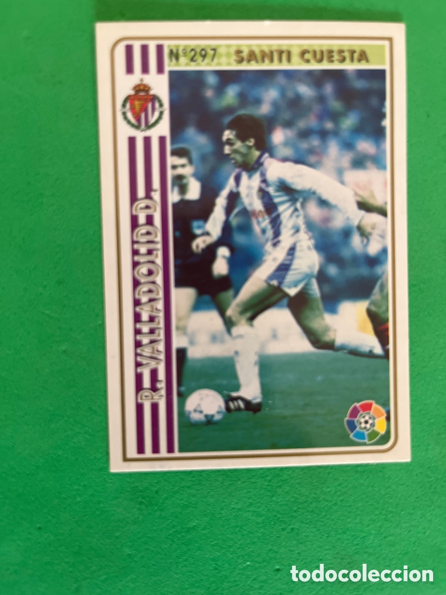 Cromos de f&uacute;tbol: SANTI CUESTA 297 REAL VALLADOLID LAS FICHAS DE LA LIGA 1994 1995 MUNDICROM 94 95 MC CARD