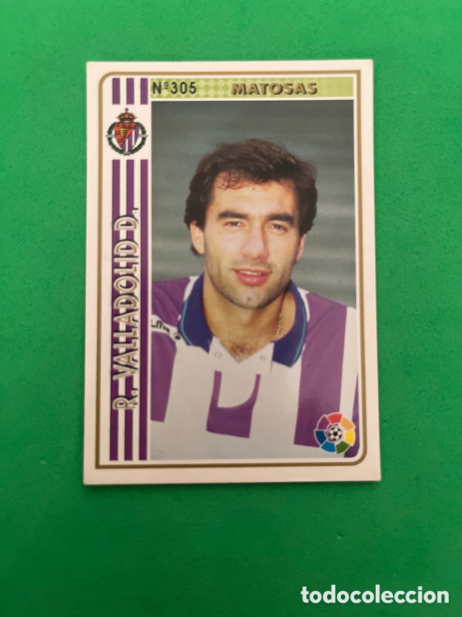Cromos de f&uacute;tbol: MATOSAS 305 REAL VALLADOLID LAS FICHAS DE LA LIGA 1994 1995 MUNDICROM 94 95 MC CARD