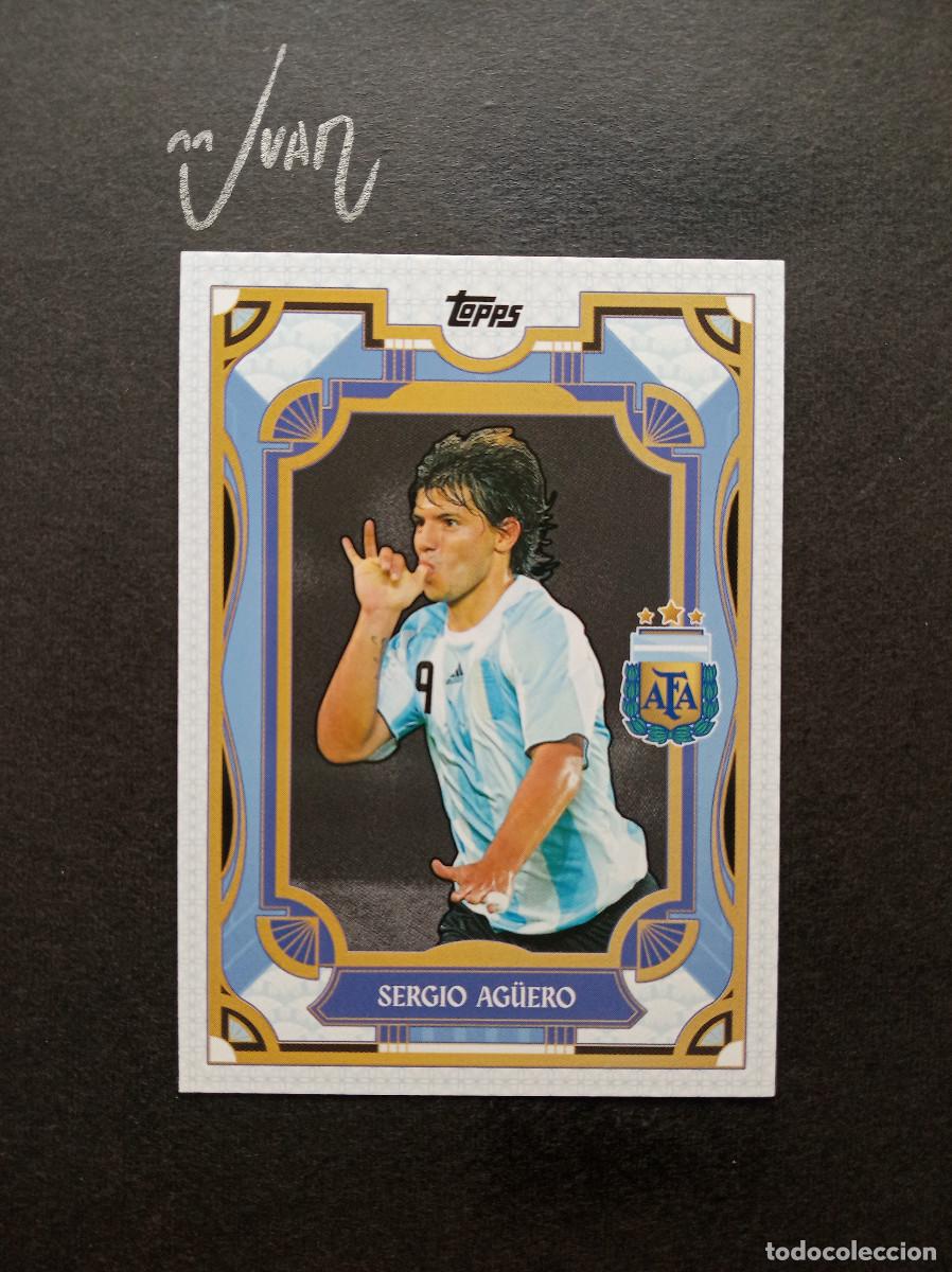 Figurine di Calcio: N&ordm; 40 TANGO AGUERO ARGENTINA ATLETICO MADRID FC BARCELONA ⚽ TOPPS &reg; TEAM SET 2024 2025 24 25 NUEVO