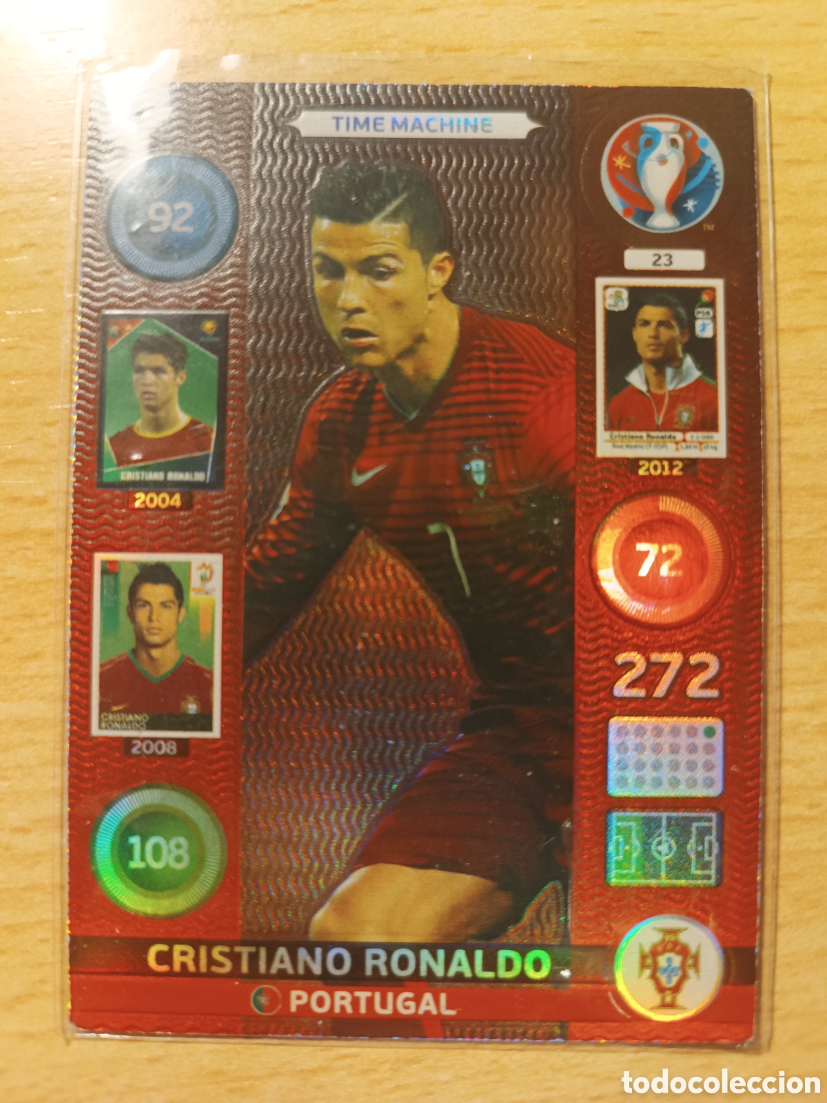 Cromos de F&uacute;tbol: 23 CRISTIANO RONALDO PORTUGAL TIME MACHINE PANINI ADRENALYN XL EURO EUROCOPA FRANCE FRANCIA 2016 16
