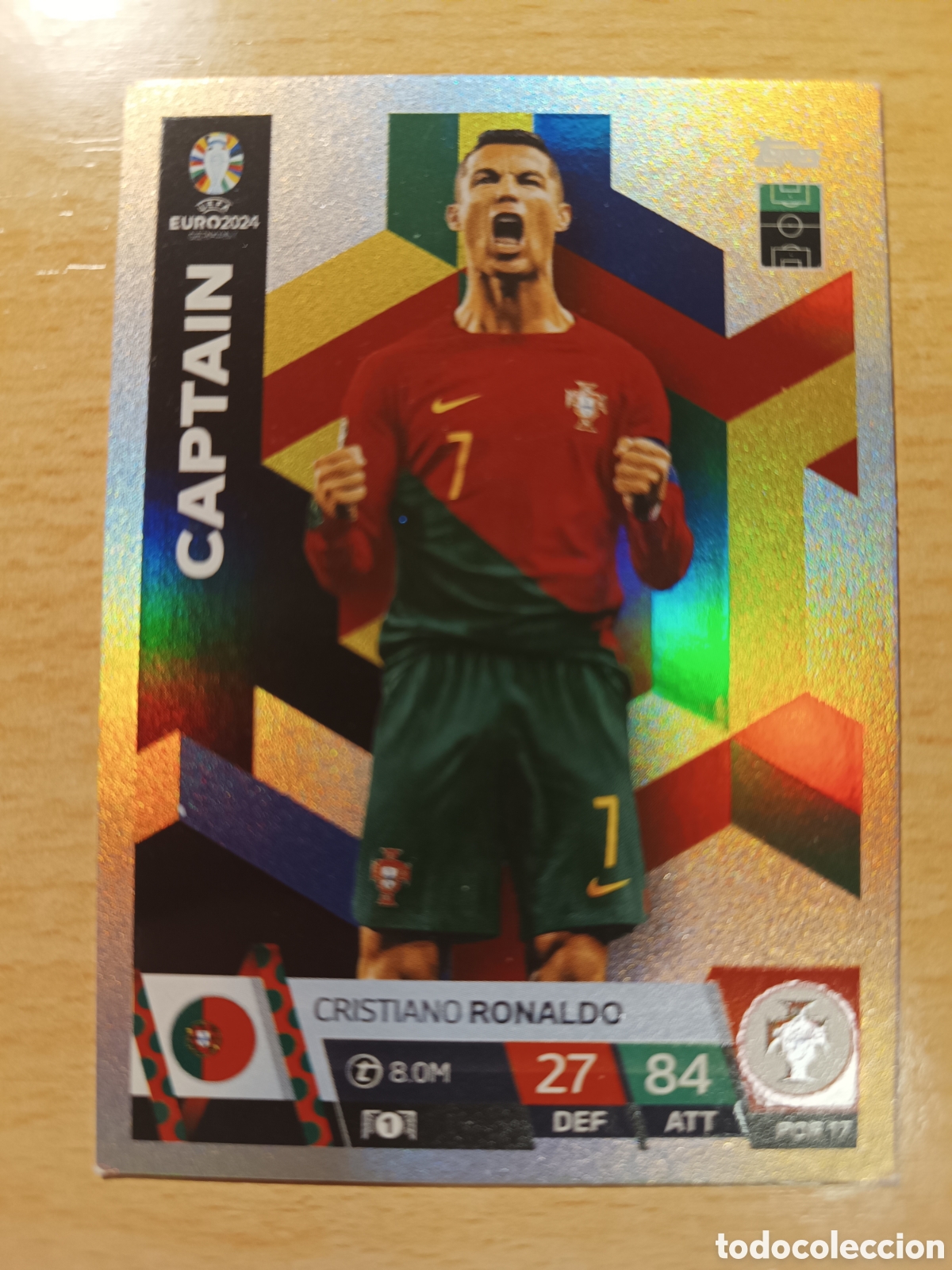 Cromos de F&uacute;tbol: POR 17 POR17 EURO 2024 TOPPS CRISTIANO RONALDO CAPTAIN PORTUGAL MATCH ATTAX 24 EUROCOPA