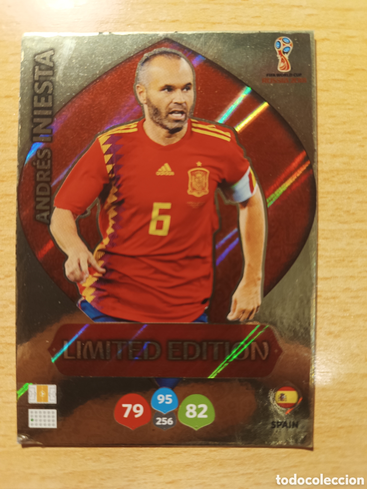 Cromos de F&uacute;tbol: MUNDIAL DE RUSIA 2018 18 EDICION LIMITADA ADRENALYN XL ANDRES INIESTA ESPA&Ntilde;A LIMITED EDITION