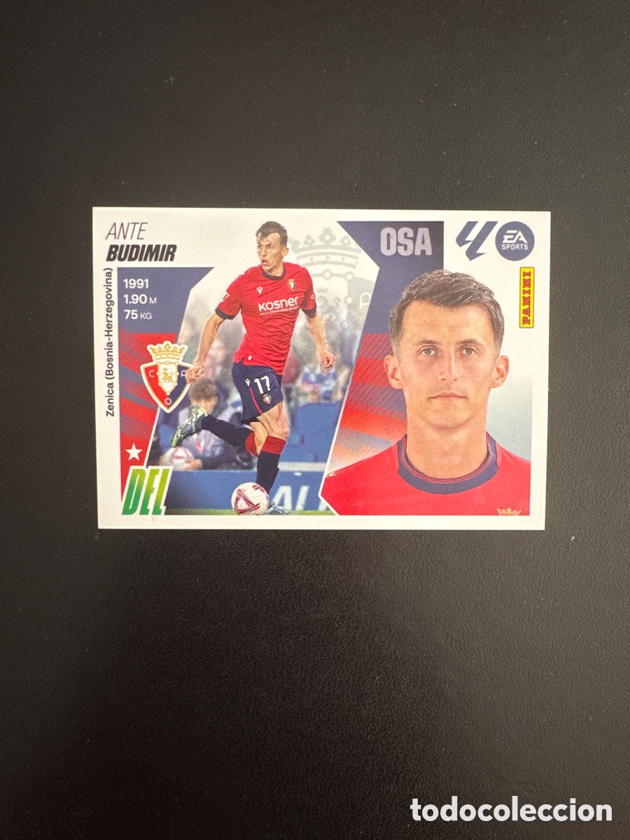 Cromos de f&uacute;tbol: BUDIMIR OSASUNA NUMERO 19 LIGA ESTE 2025 2026