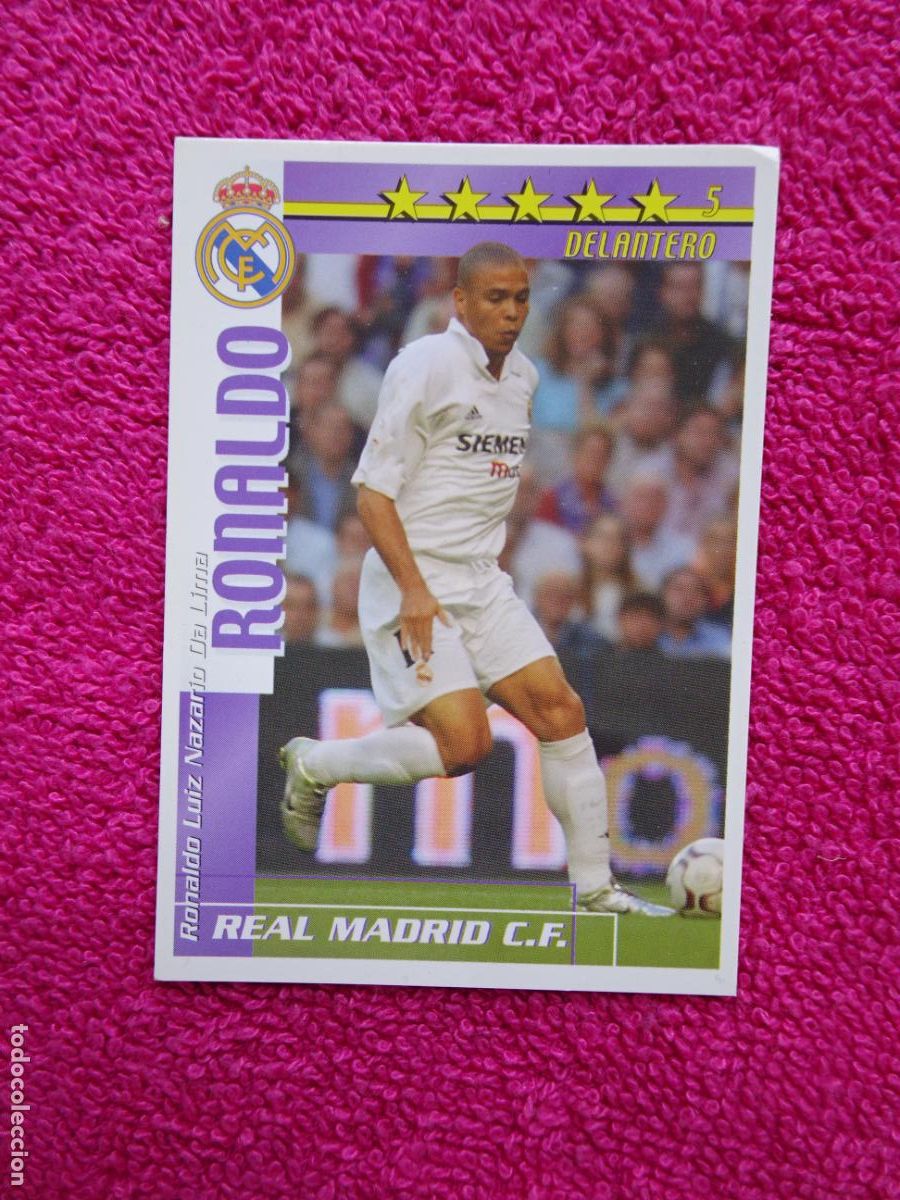 Football Stickers: liga 2002-2003 ronaldo real madrid futbol mach total magic box int.