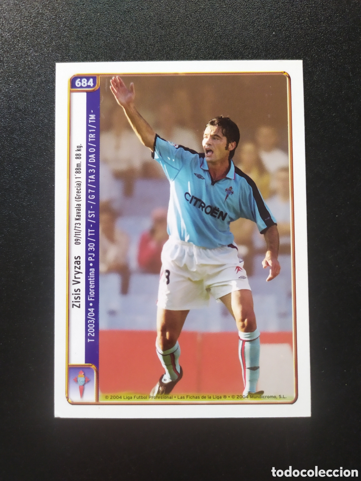 Cromos de F&uacute;tbol: Mundicromo fichas Liga 2004 2005 04 05 S&aacute;nchez Vryzas n&deg; 684 Celta Vigo