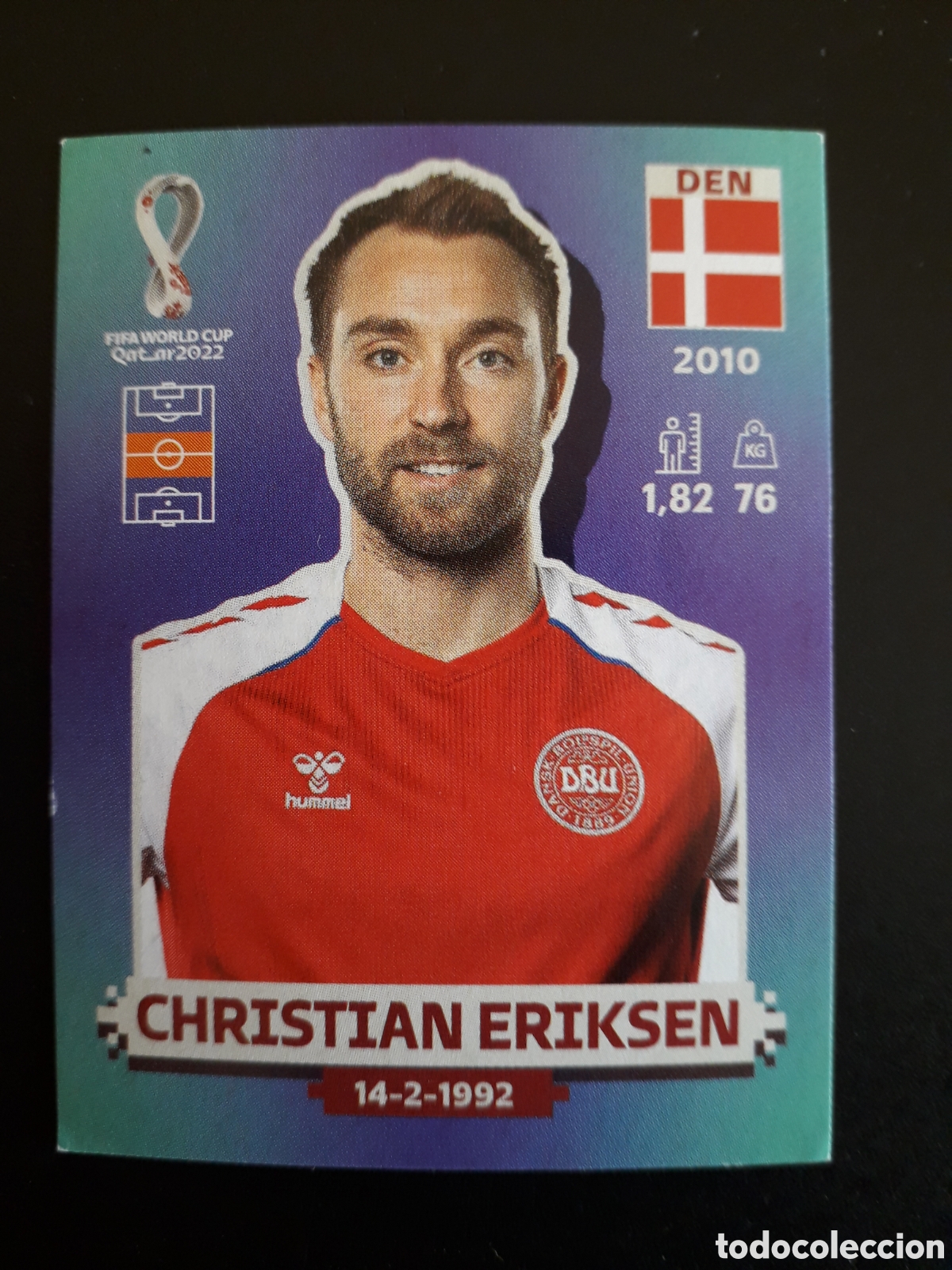 Cartes &agrave; collectionner de Football: CHRISTIAN ERIKSEN DINAMARCA N&deg; 12 COPA MUNDIAL DE F&Uacute;TBOL QATAR 2022 22 PANINI PEDIDO M&Iacute;NIMO 3&euro;