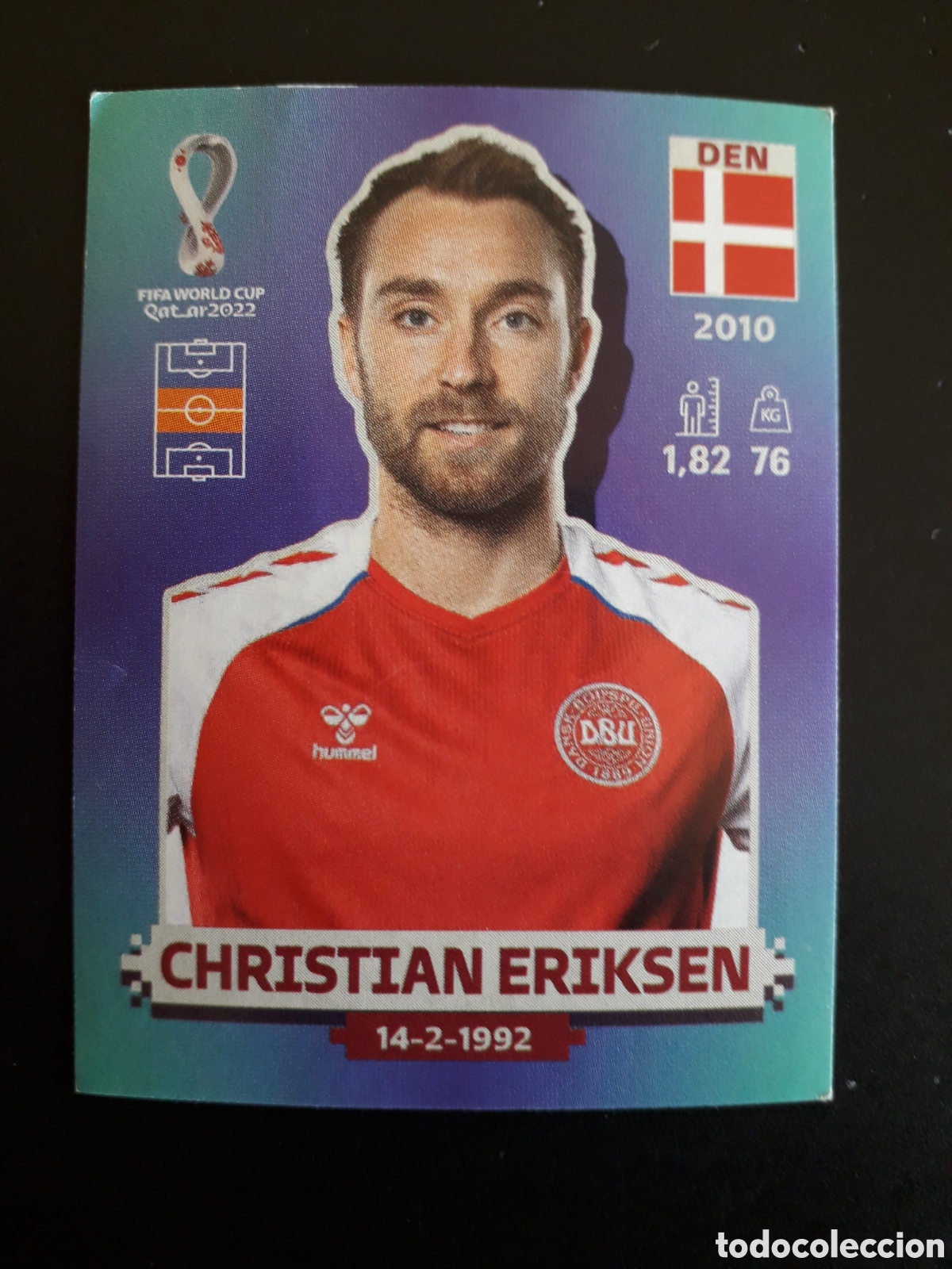 Cartes &agrave; collectionner de Football: CHRISTIAN ERIKSEN DINAMARCA N&deg; 12 COPA MUNDIAL DE F&Uacute;TBOL QATAR 2022 22 PANINI PEDIDO M&Iacute;NIMO 3&euro;
