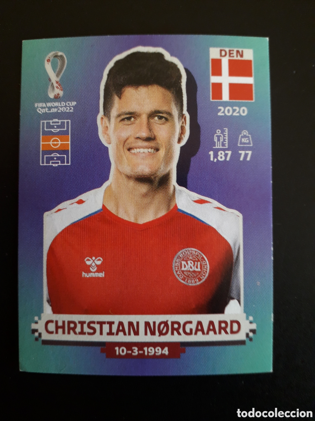 Cartes &agrave; collectionner de Football: CHRISTIAN N&Oslash;RGAARD DINAMARCA N&deg; 14 COPA MUNDIAL DE F&Uacute;TBOL QATAR 2022 22 PANINI PEDIDO M&Iacute;NIMO 3&euro;