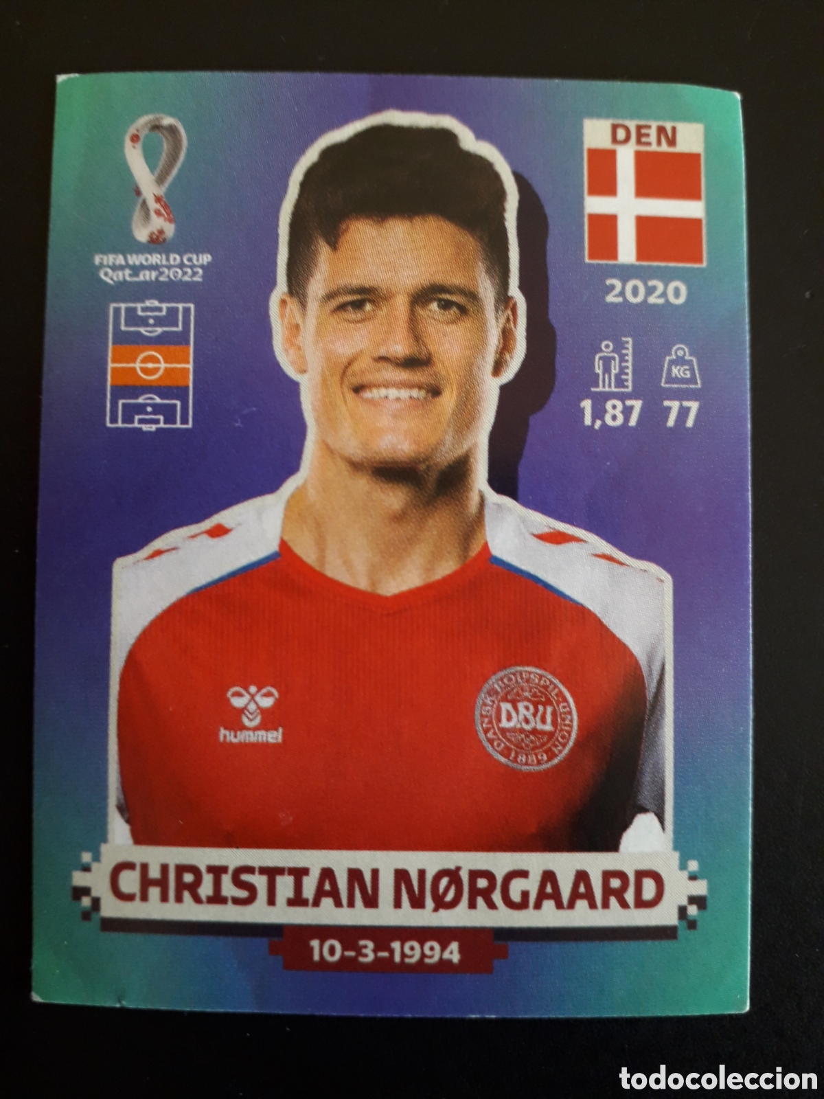 Cartes &agrave; collectionner de Football: CHRISTIAN N&Oslash;RGAARD DINAMARCA N&deg; 14 COPA MUNDIAL DE F&Uacute;TBOL QATAR 2022 22 PANINI PEDIDO M&Iacute;NIMO 3&euro;