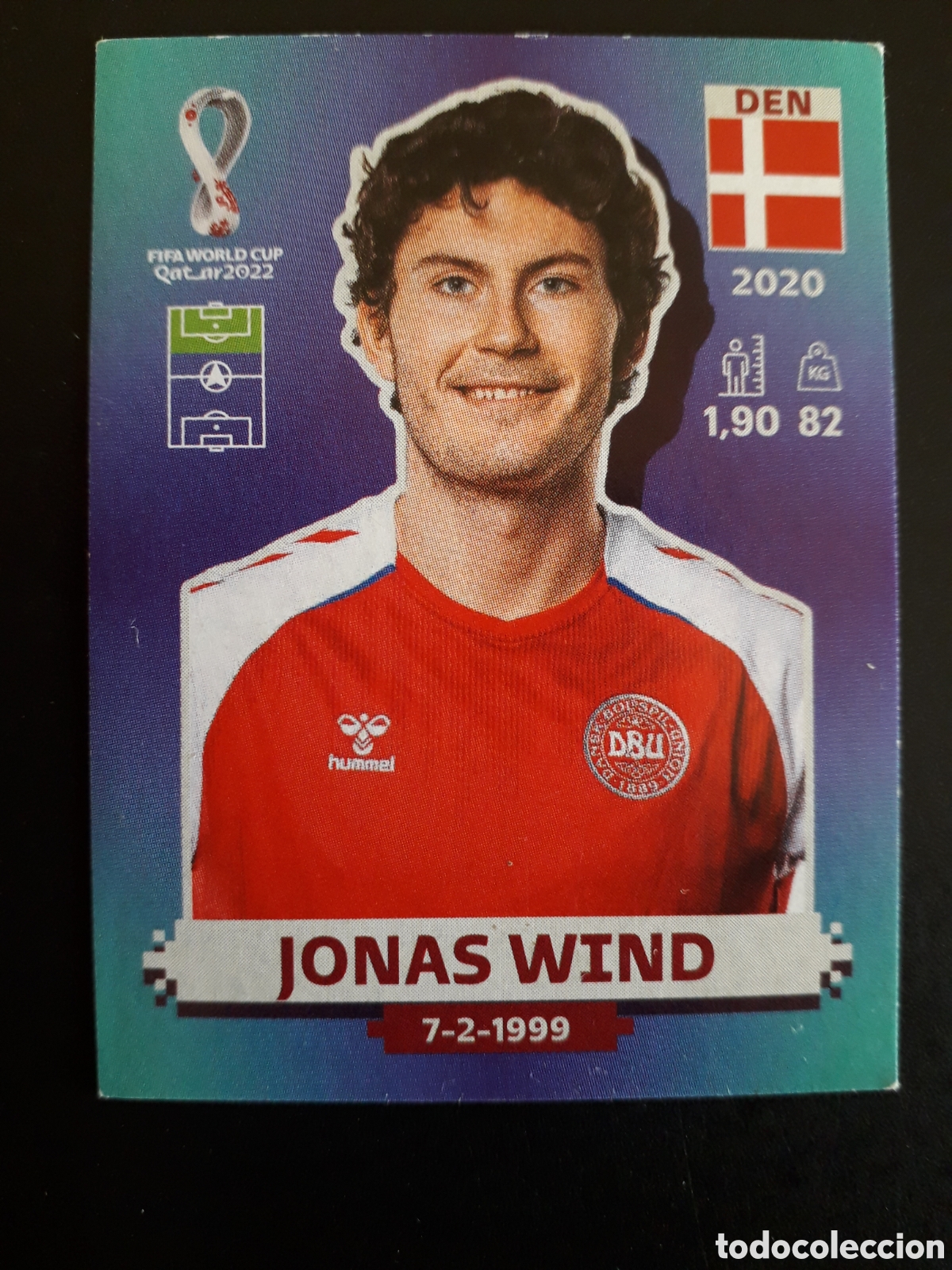 Cartes &agrave; collectionner de Football: JONAS WIND DINAMARCA N&deg; 20 COPA MUNDIAL DE F&Uacute;TBOL QATAR 2022 22 PANINI SIN PEGAR PEDIDO M&Iacute;NIMO 3&euro;