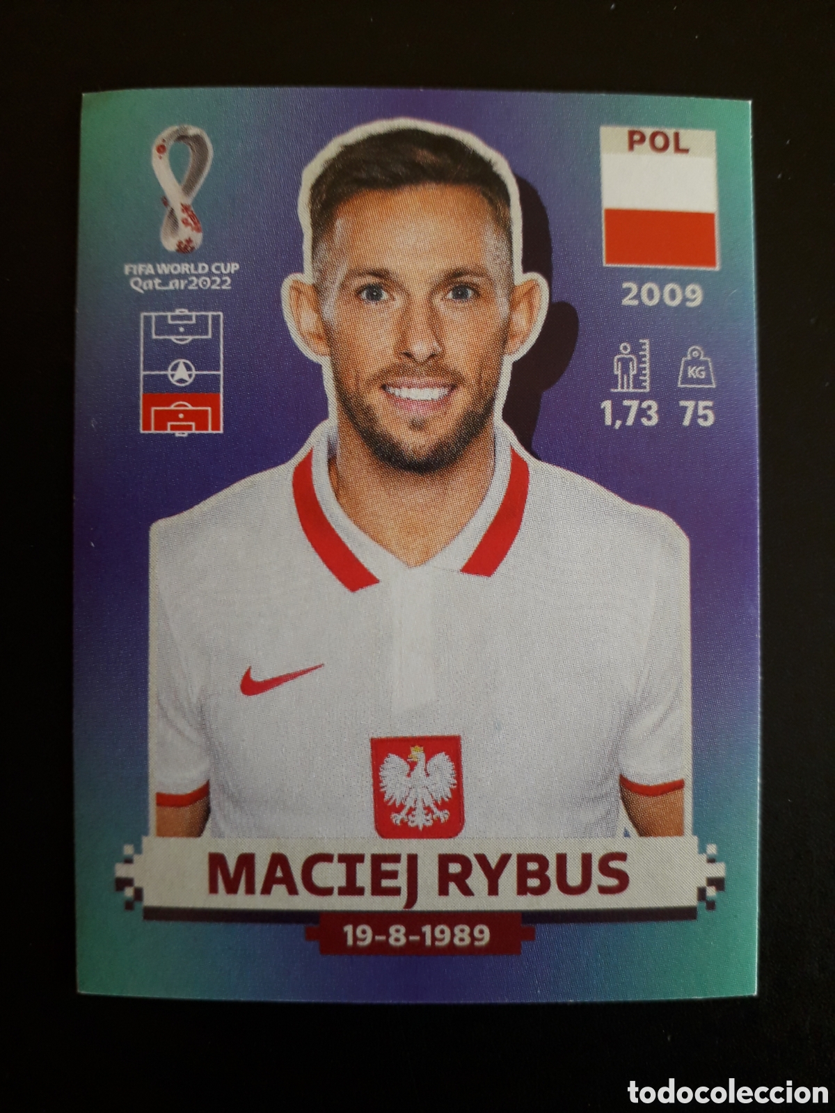 Cartes &agrave; collectionner de Football: MACIEJ RYBUS POLONIA N&deg; 10 COPA MUNDIAL DE F&Uacute;TBOL QATAR 2022 22 PANINI SIN PEGAR PEDIDO M&Iacute;NIMO 3&euro;