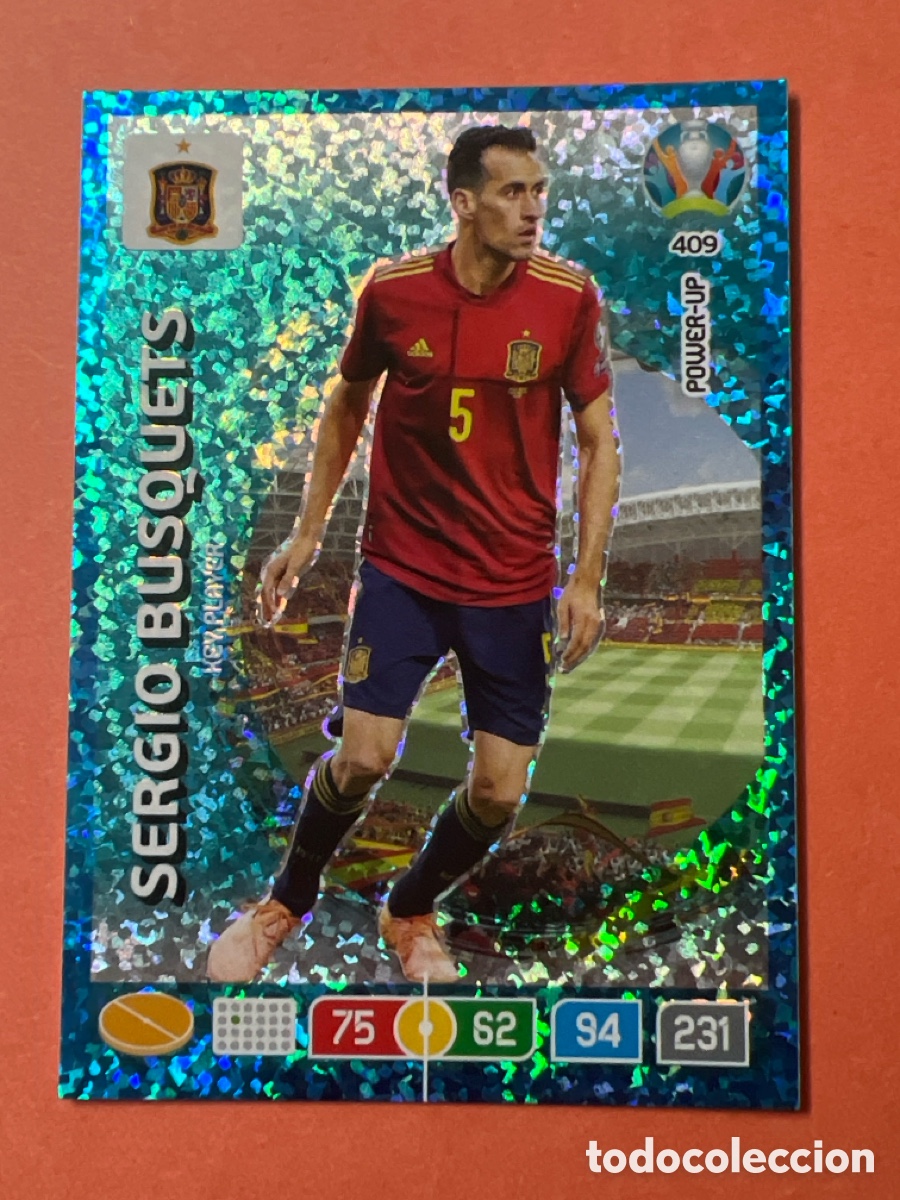 Cromos de Futebol: C9067. N&ordm; 409 Sergio Busquets Key Player Espa&ntilde;a Adrenalyn EURO 2020 Preview
