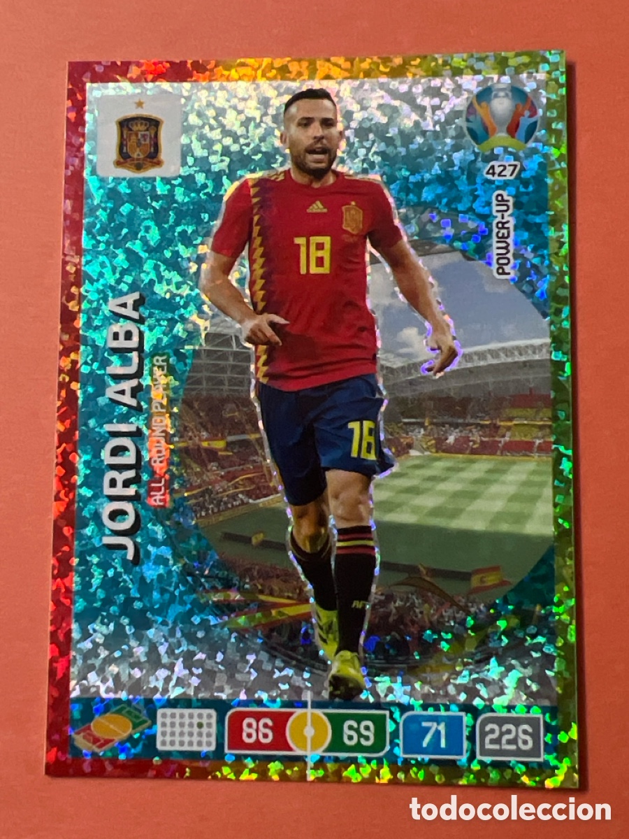 Fu&szlig;ball-Sticker: C9071. JORDI ALBA 427 ESPA&Ntilde;A PANINI ADRENALYN EURO 2020 EUROCOPA FUTBOL CROMO 20