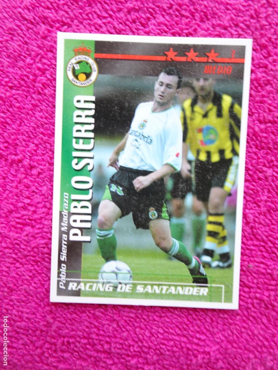 Fu&szlig;ball-Sticker: liga 2002-2003 pablo sierra racing de santander futbol match total magic box int.