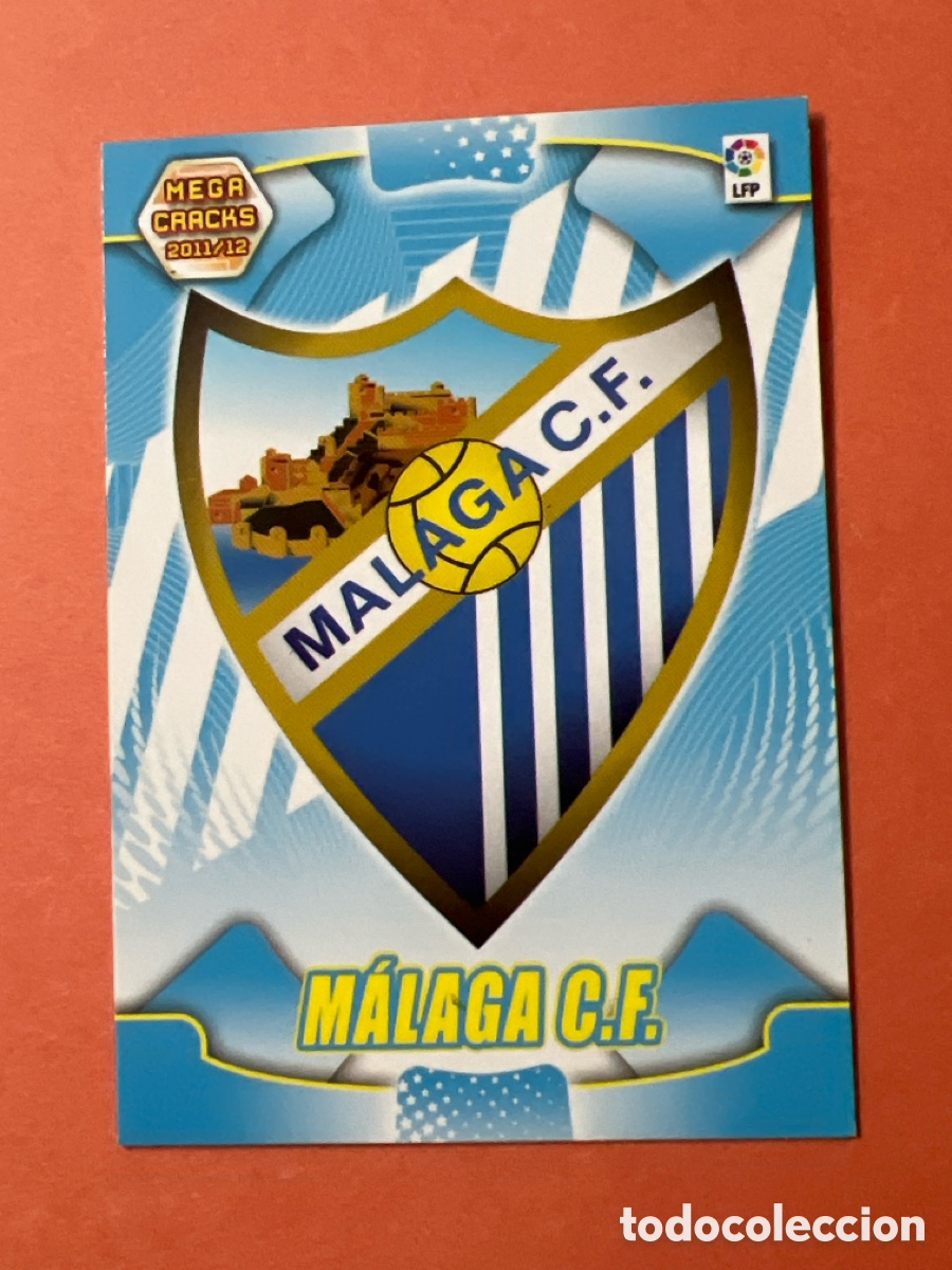Fu&szlig;ball-Sticker: C9055. CROMO - MEGA CRACKS - N&ordm; 163 - ESCUDO - MALAGA - LIGA 2011 / 12 - PANINI