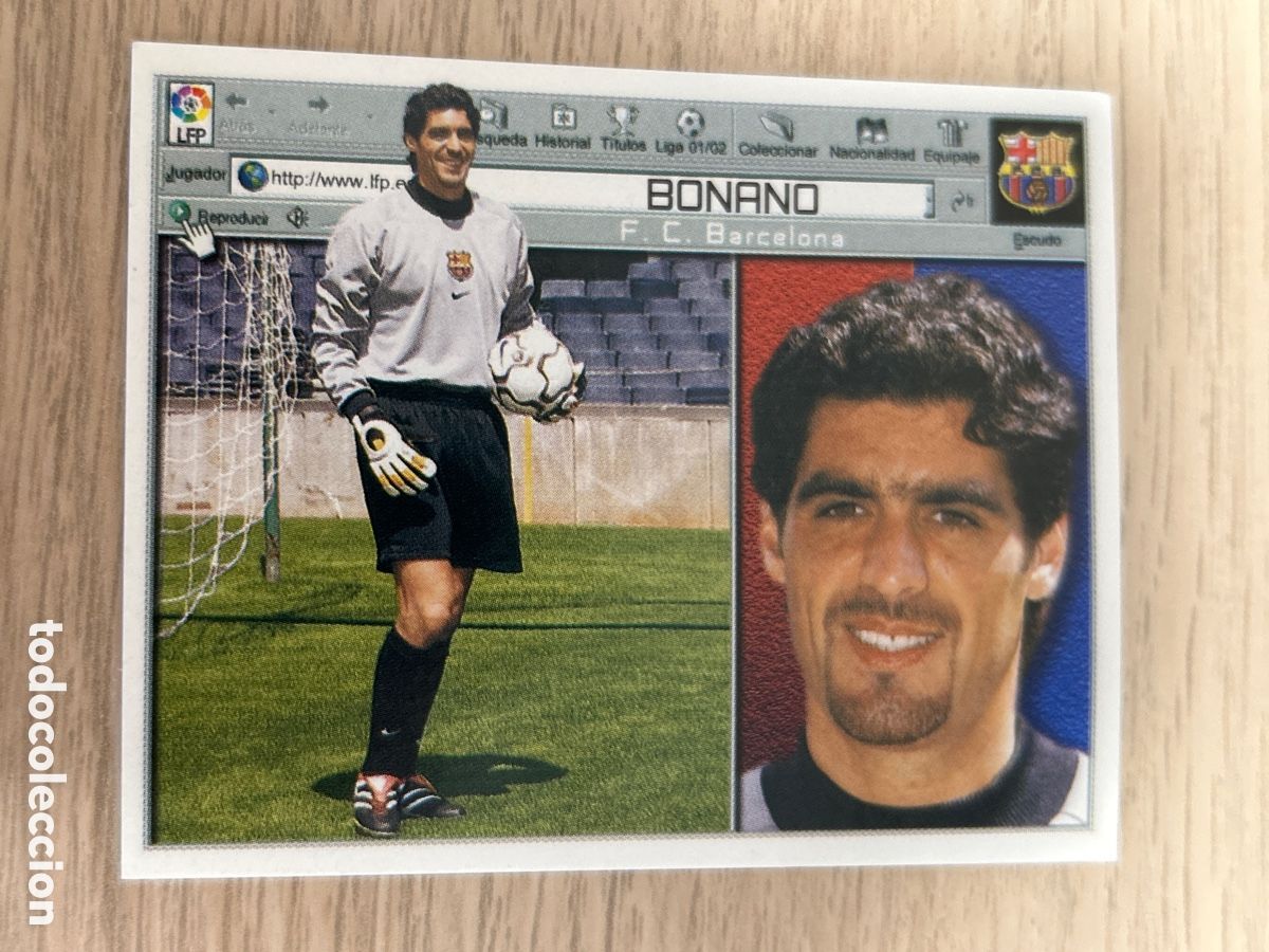 Cromos de Futebol: BONANO F. C. BARCELONA LIGA ESTE 2001 2002 01 02 SIN PEGAR NUNCA PEGADO