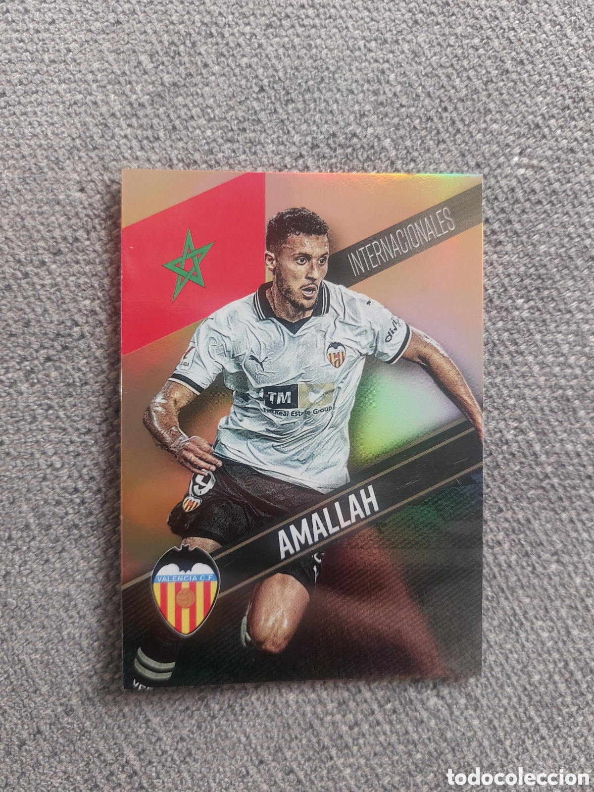 Football Stickers: RAINBOW GOLD 40 AMALLAH INTERNACIONALES VALENCIA CF MUNDICROMO 23 24 2023 2024 ADNVCF FOOTBALL