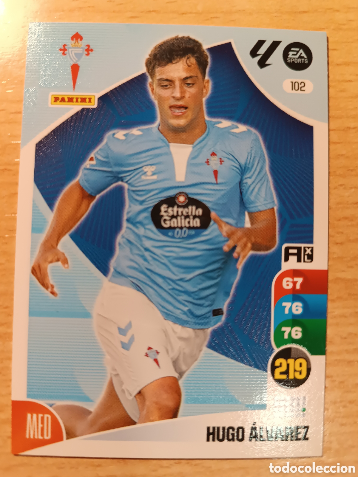 Cromos de F&uacute;tbol: 102 HUGO &Aacute;LVAREZ CELTA DE VIGO ADRENALYN 2024 2025 PANINI 24 25