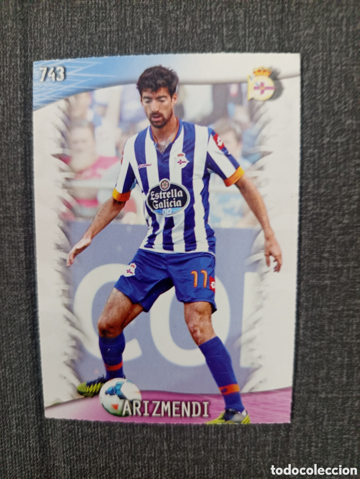 Cromos de F&uacute;tbol: ❇️ CROMO CARD ARIZMENDI DEPORTIVO DE LA CORU&Ntilde;A 743 FICHAS LIGA 2013 2014 13 14 QUIZ MUNDICROMO ❇️