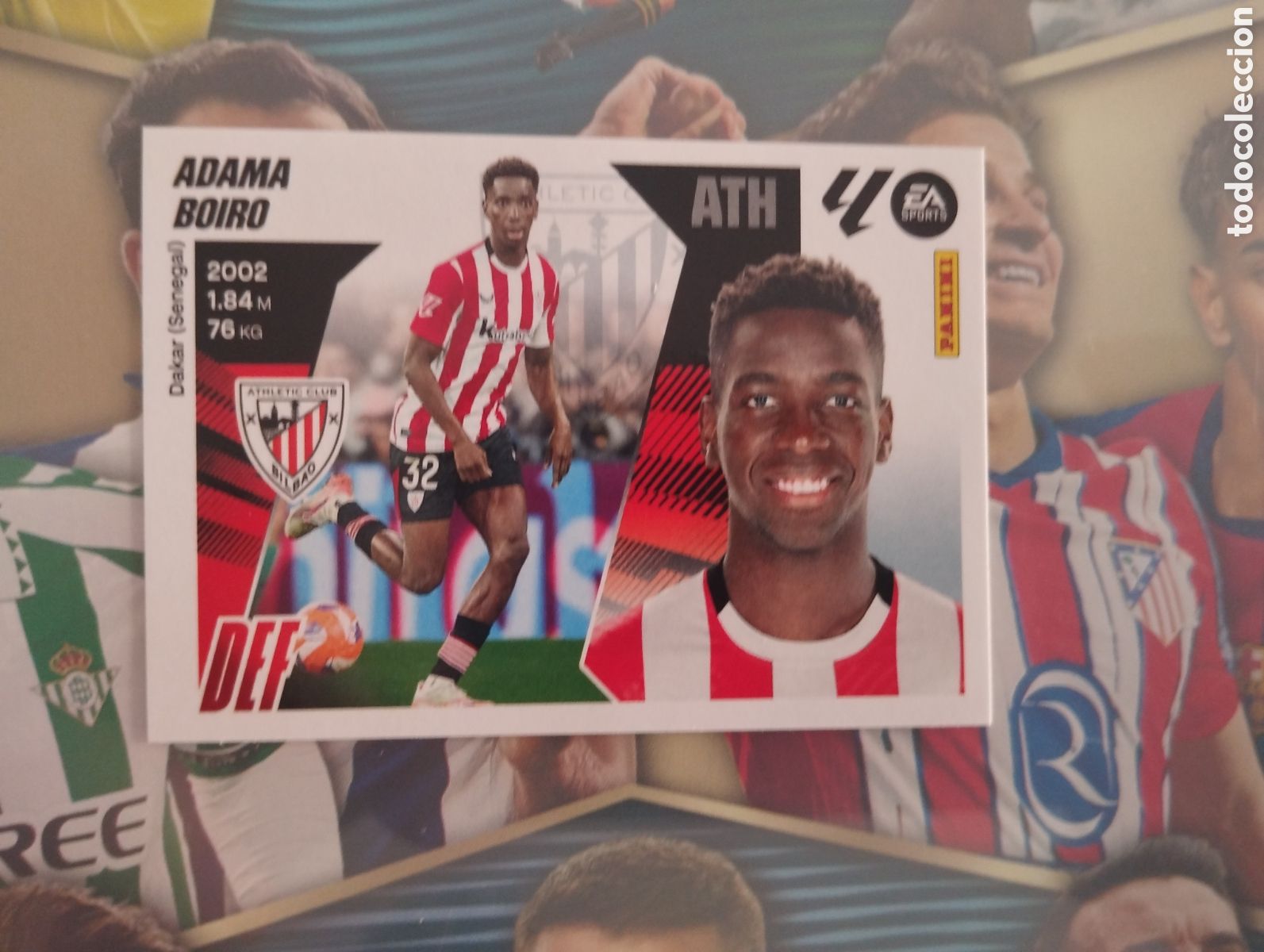 Cromos de F&uacute;tbol: LIGA ESTE 2025 2026 25 26 - PANINI - N&ordm; 9 B ADAMA BOIRO ATHLETIC CLUB DE BILBAO.
