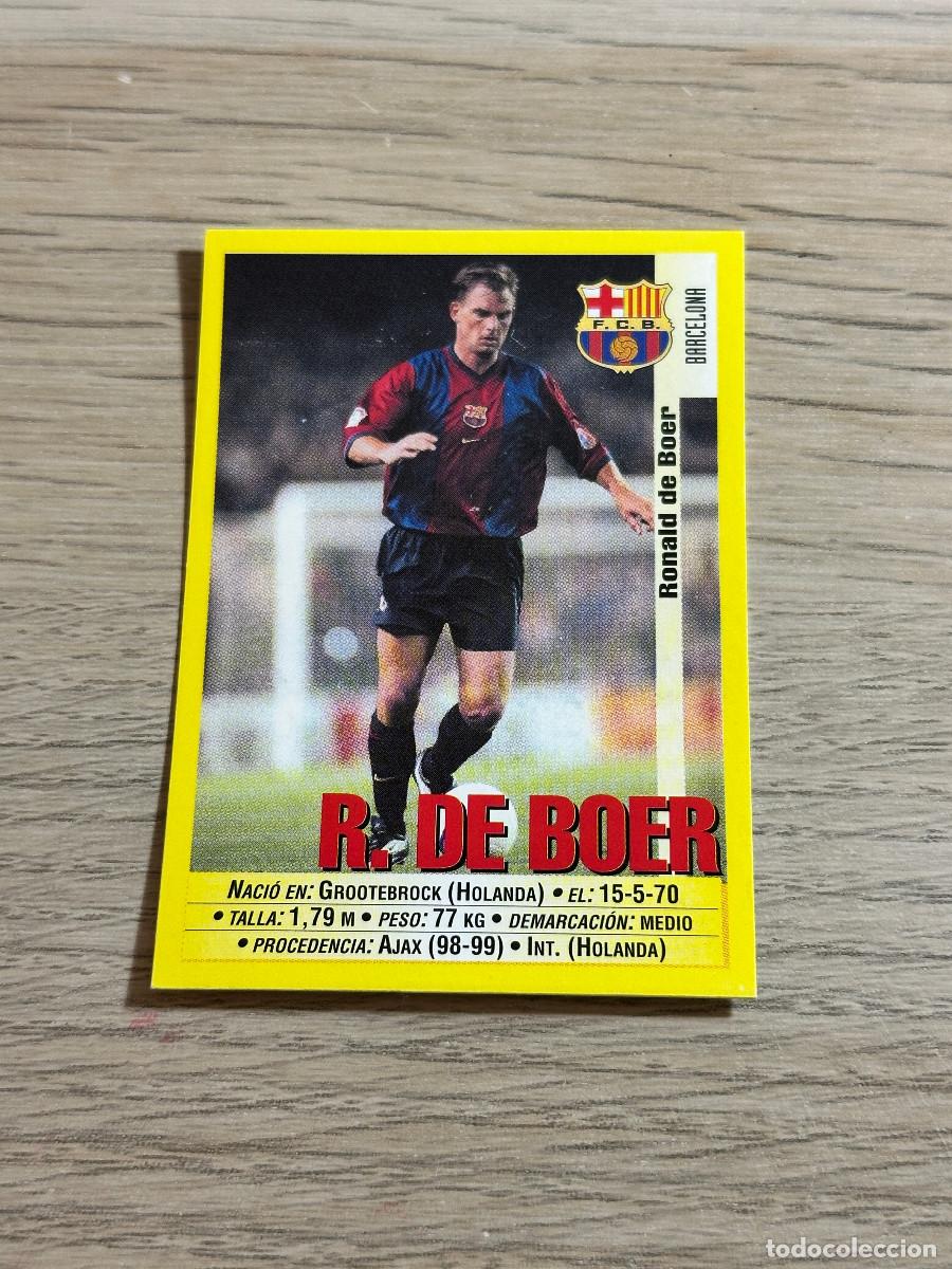Fu&szlig;ball-Sticker: R. DE BOER n&ordm; 12 FC BARCELONA PANINI LIGA 1999 2000 SIN PEGAR