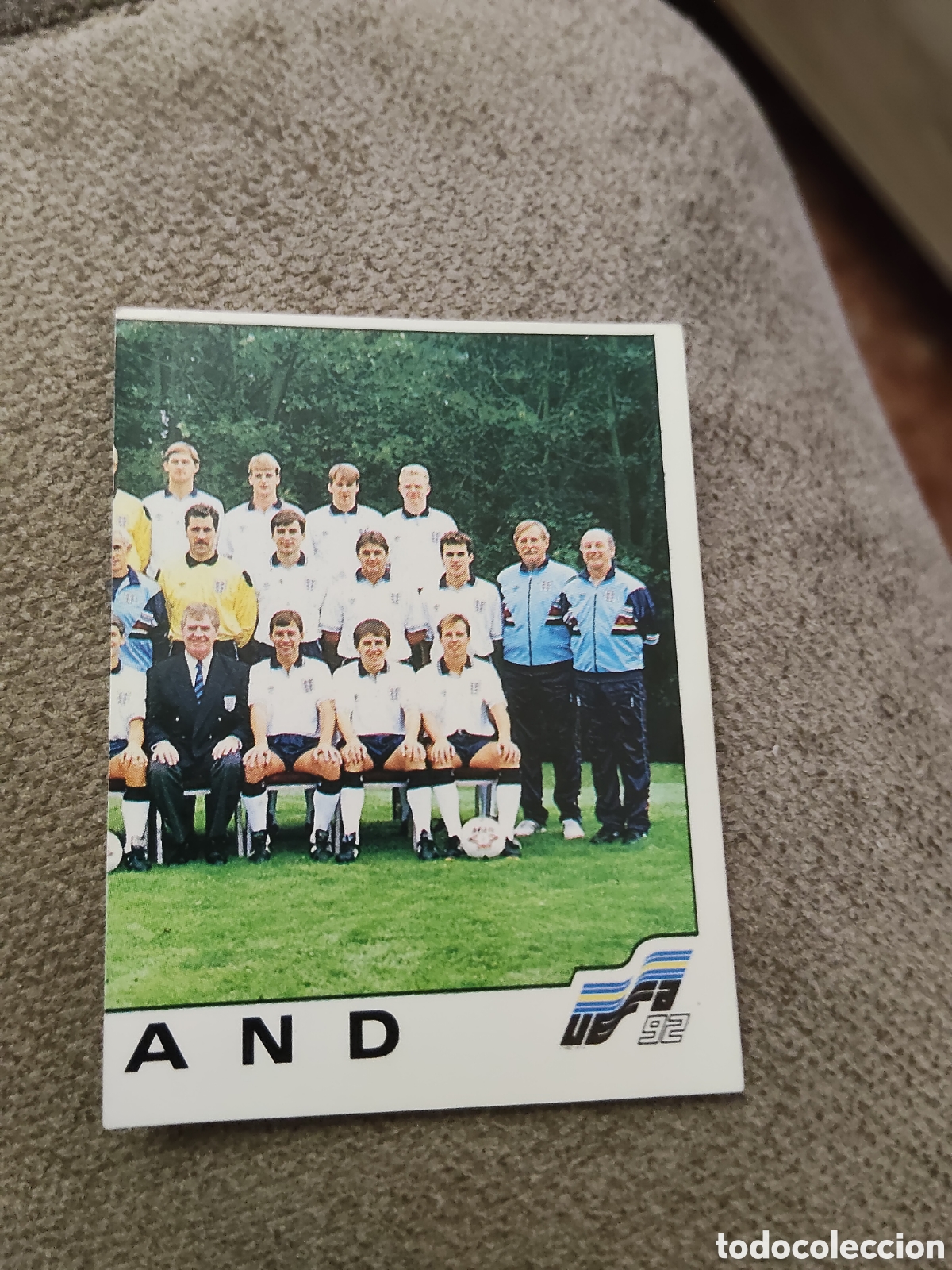Football Stickers: Panini euro 92 90 alineaci&oacute;n Inglaterra