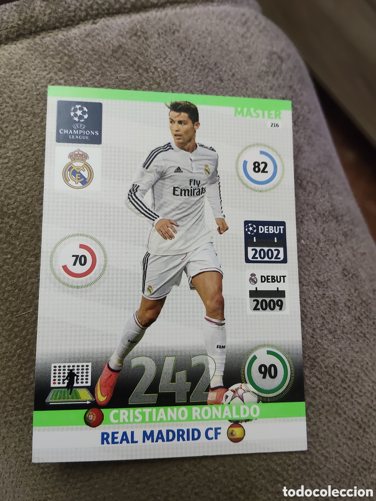 Cromos de F&uacute;tbol: Panini champions league 2014 2015 14 15 216 Cristiano Ronaldo M&aacute;ster