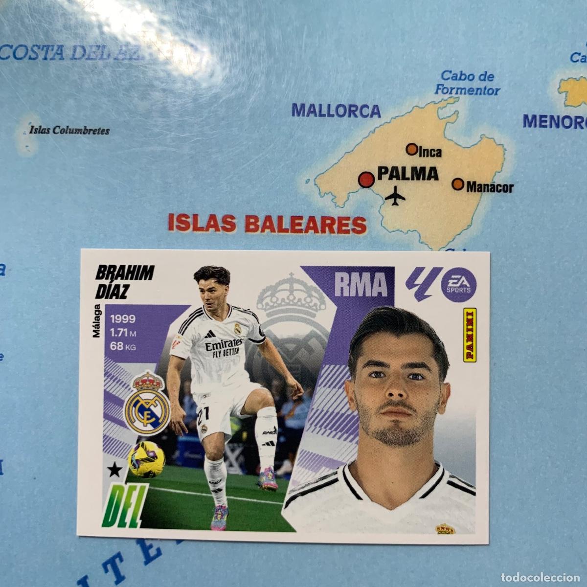 Cromos de f&uacute;tbol: Brahim D&iacute;az n&uacute;mero 17A del Real Madrid cromo liga este 25-26 2025-2026
