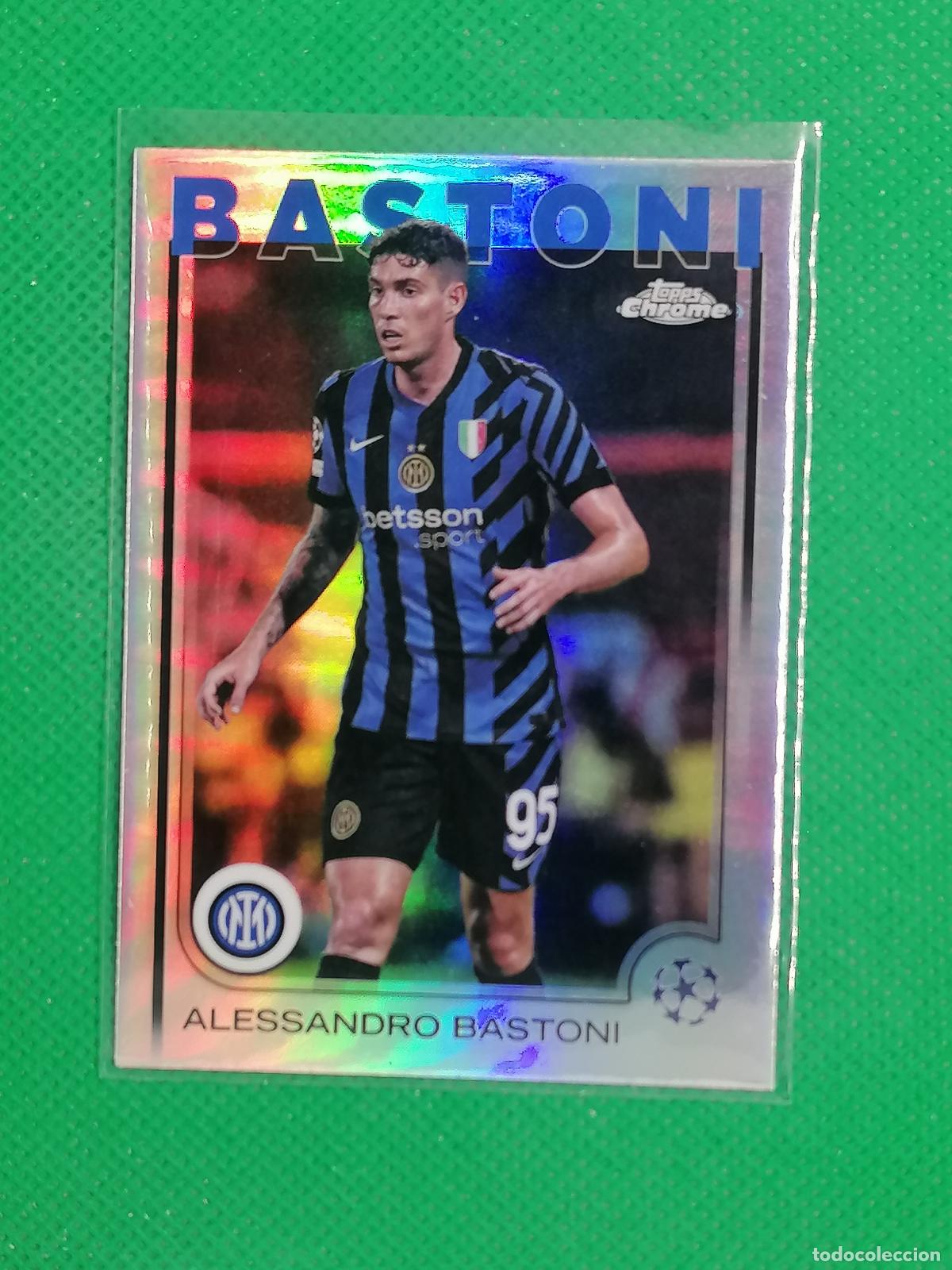 Fu&szlig;ball-Sticker: 2 ALESSANDRO BASTONI INTER MILAN REFRACTOR ⚽ TOPPS CHROME UCC 24 25 2024 2025 ⚽