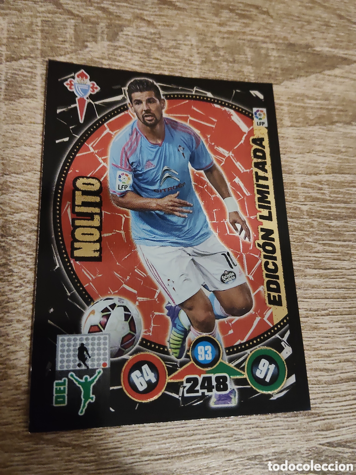 Cromos de F&uacute;tbol: Panini Adrenalyn liga 2014 2015 14 15 Nolito Celta de Vigo edici&oacute;n limitada