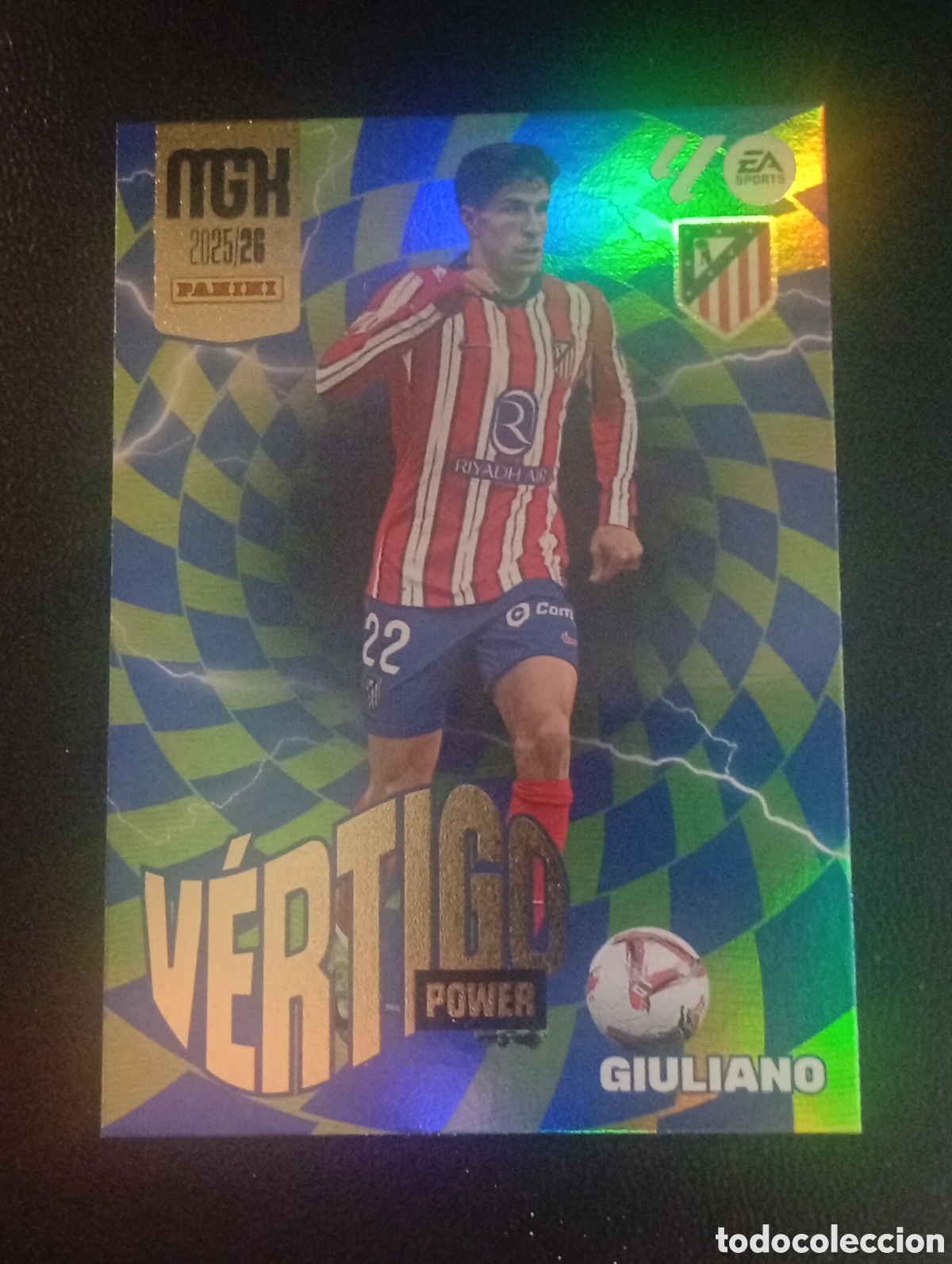Fu&szlig;ball-Sticker: P383 P 383 paralela power v&eacute;rtigo GIULIANO ATL&Eacute;TICO DE MADRID MEGACRACKS 2025 2026 26 CROMOS TOPPS